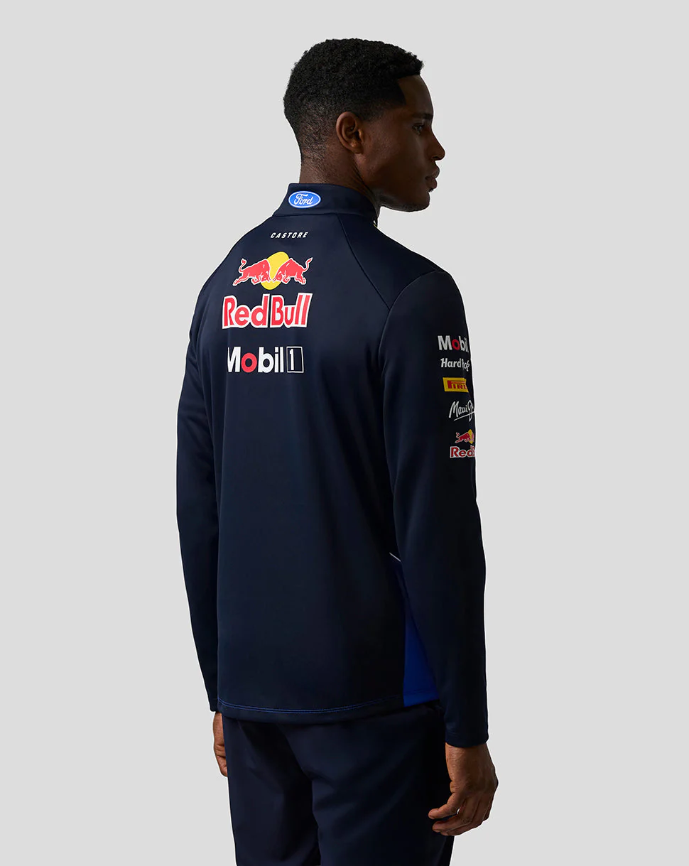 Oracle Red Bull Racing Unisex Teamline Quarter Zip Midlayer - Night Sky / Surf The Web - Image 3