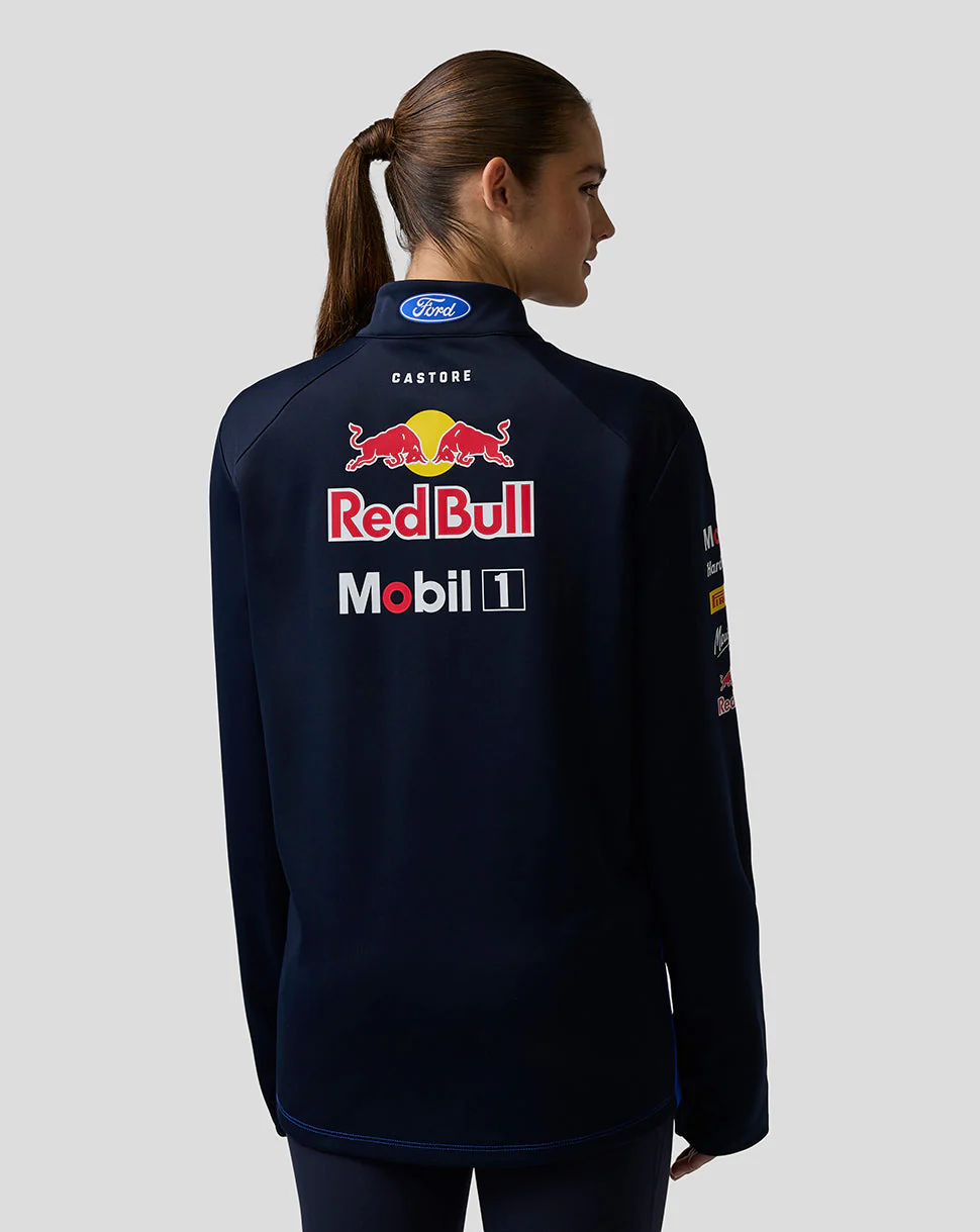 Oracle Red Bull Racing Unisex Teamline Quarter Zip Midlayer - Night Sky / Surf The Web - Image 5