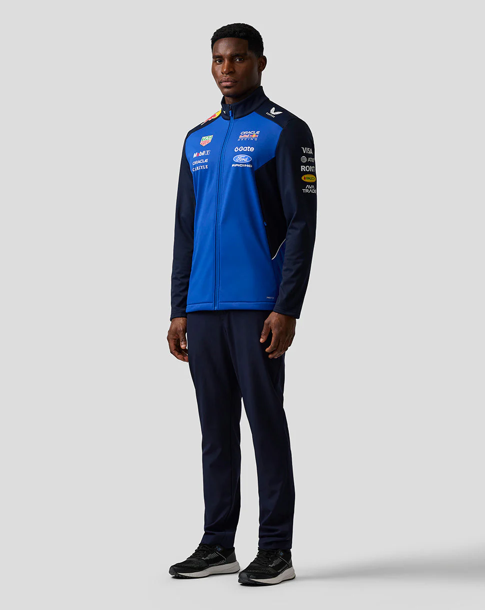 Oracle Red Bull Racing Unisex Teamline Soft Shell Jacket - Night Sky / Surf The Web - Image 5