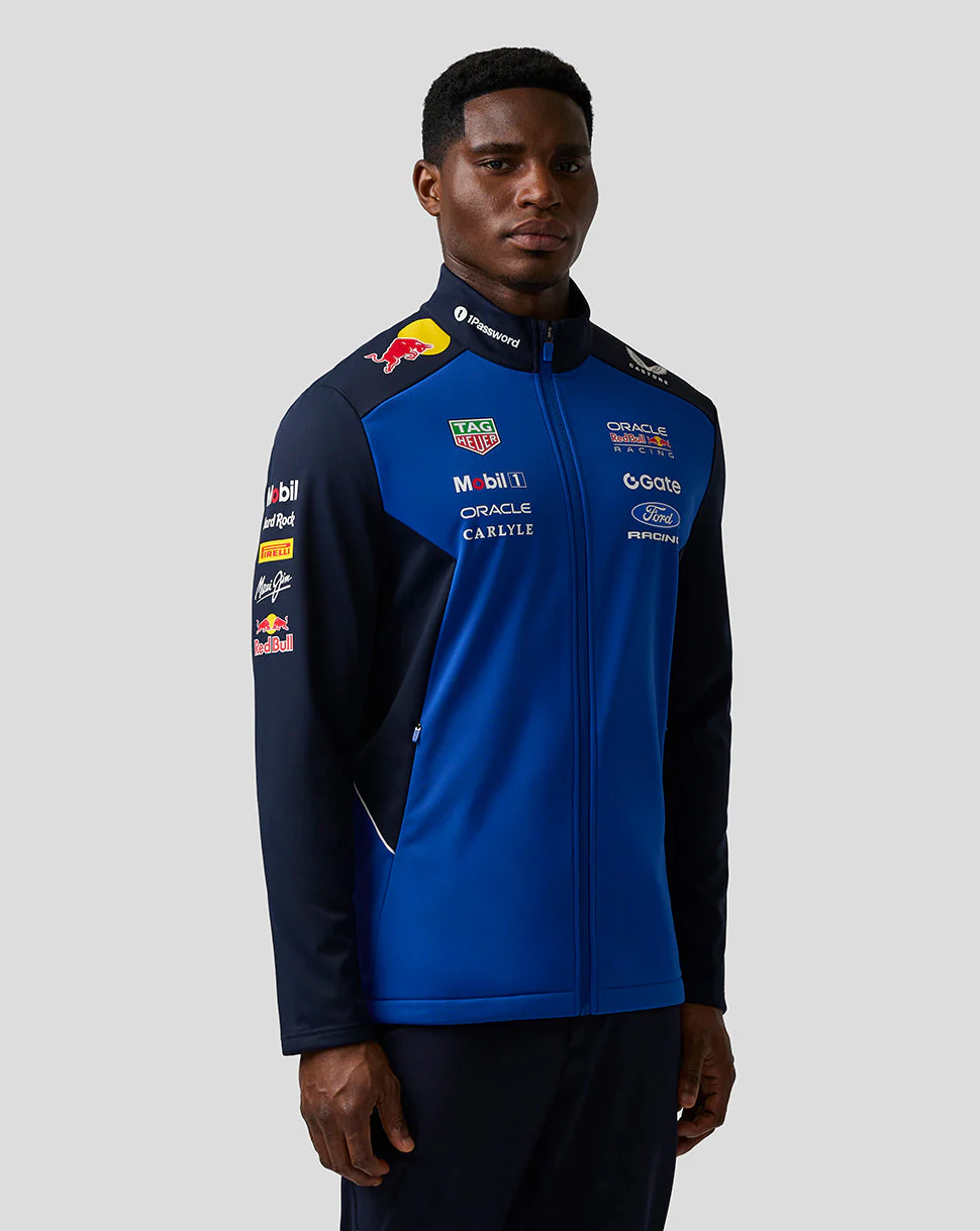 Oracle Red Bull Racing Unisex Teamline Soft Shell Jacket - Night Sky / Surf The Web - Image 8