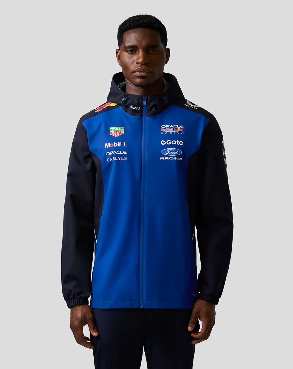 Oracle Red Bull Racing Unisex Teamline Water Resistant Jacket - Night Sky / Surf The Web - Image 7
