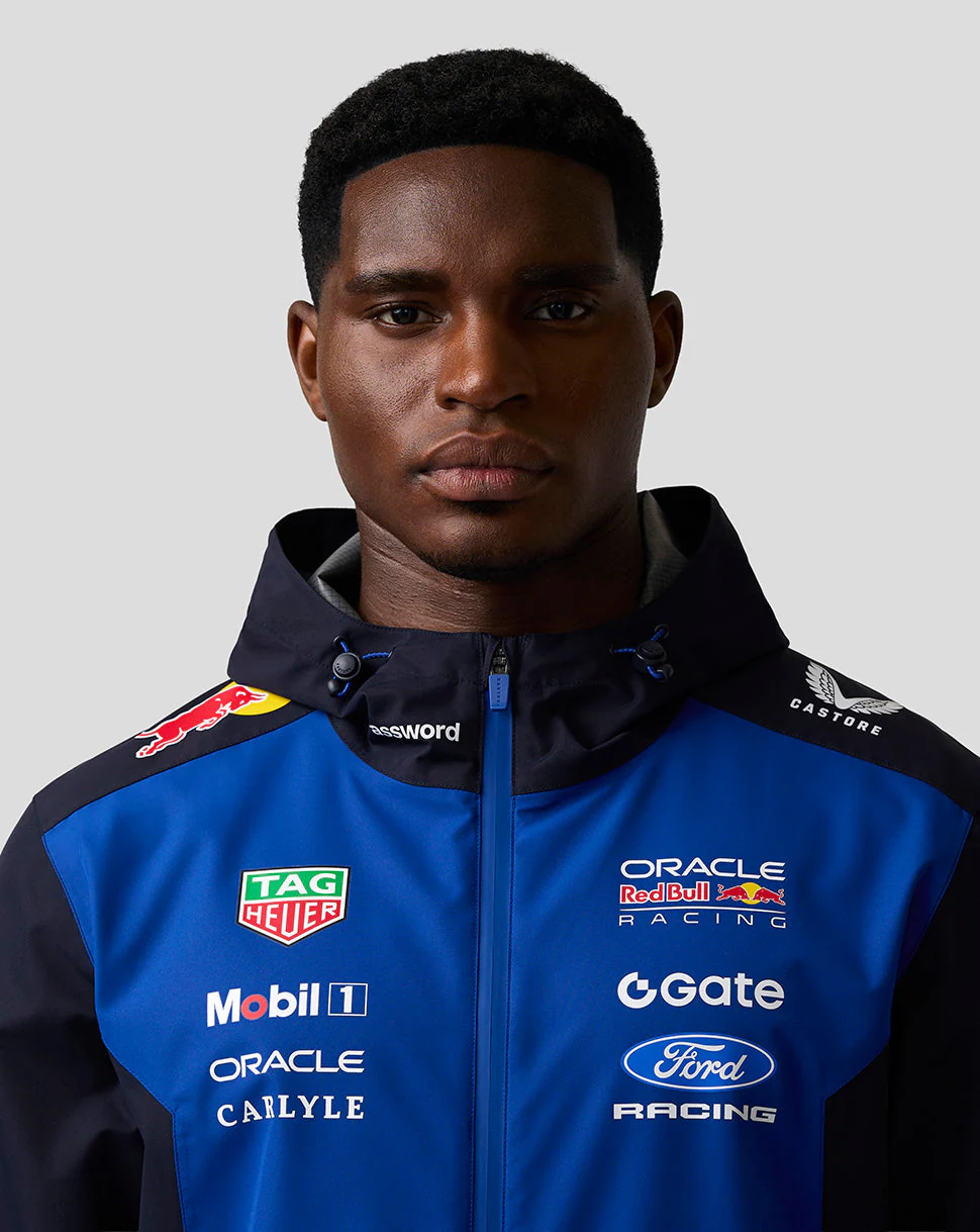 Oracle Red Bull Racing Unisex Teamline Water Resistant Jacket - Night Sky / Surf The Web - Image 9