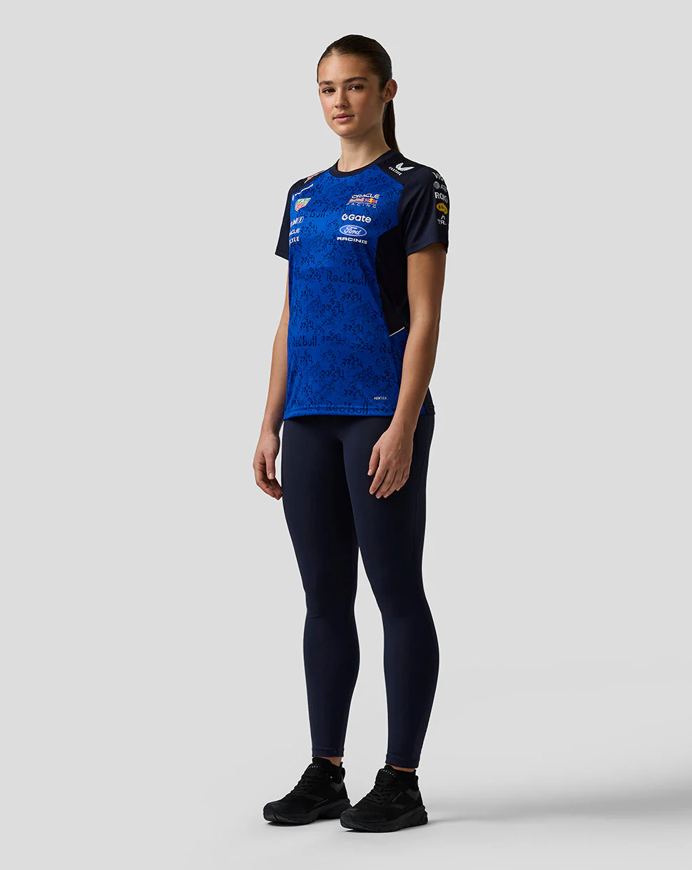Oracle Red Bull Racing Womens Teamline Set Up T-Shirt - Night Sky / Surf The Web - Image 3