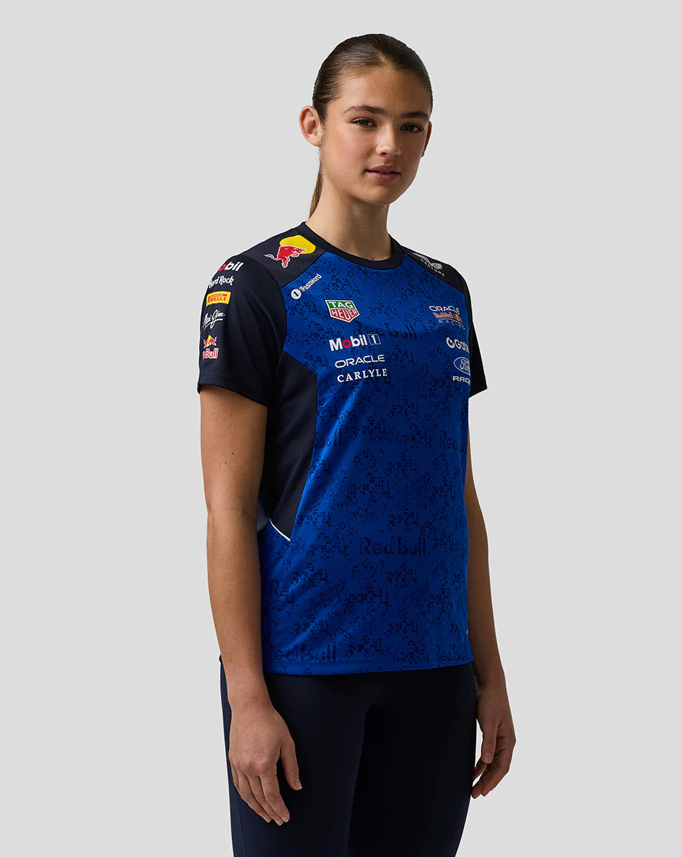 Oracle Red Bull Racing Womens Teamline Set Up T-Shirt - Night Sky / Surf The Web - Image 5