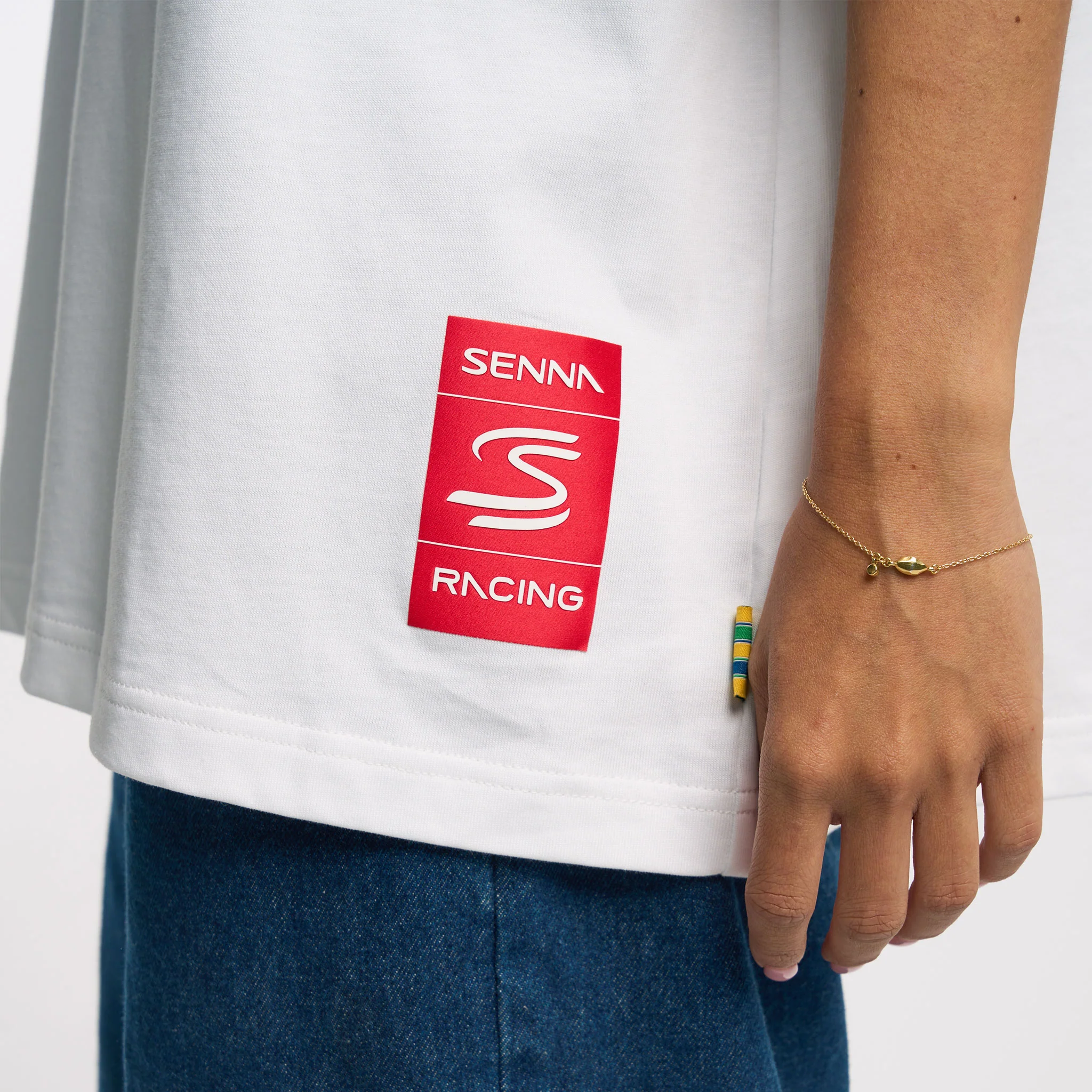Ayrton Senna Unisex Oversized Graphic T-Shirt - White - Image 5