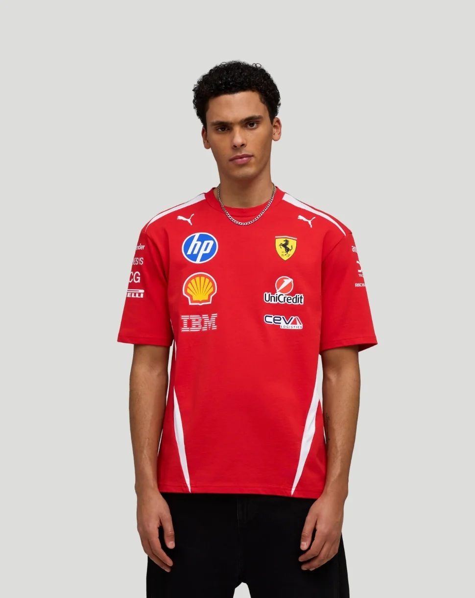 Scuderia Ferrari Men's Team Drivers T-Shirt - Red