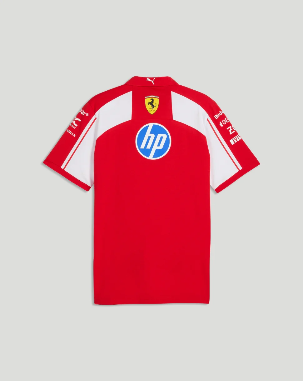 Scuderia Ferrari Men's Team Polo - Red - Image 2