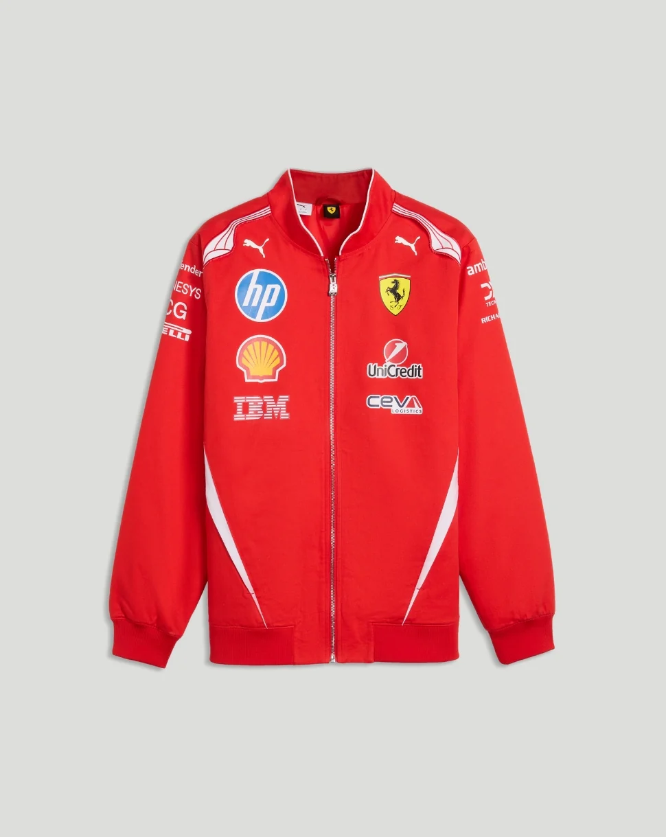 Scuderia Ferrari Men's Team Racing Bomber Jacket - Red