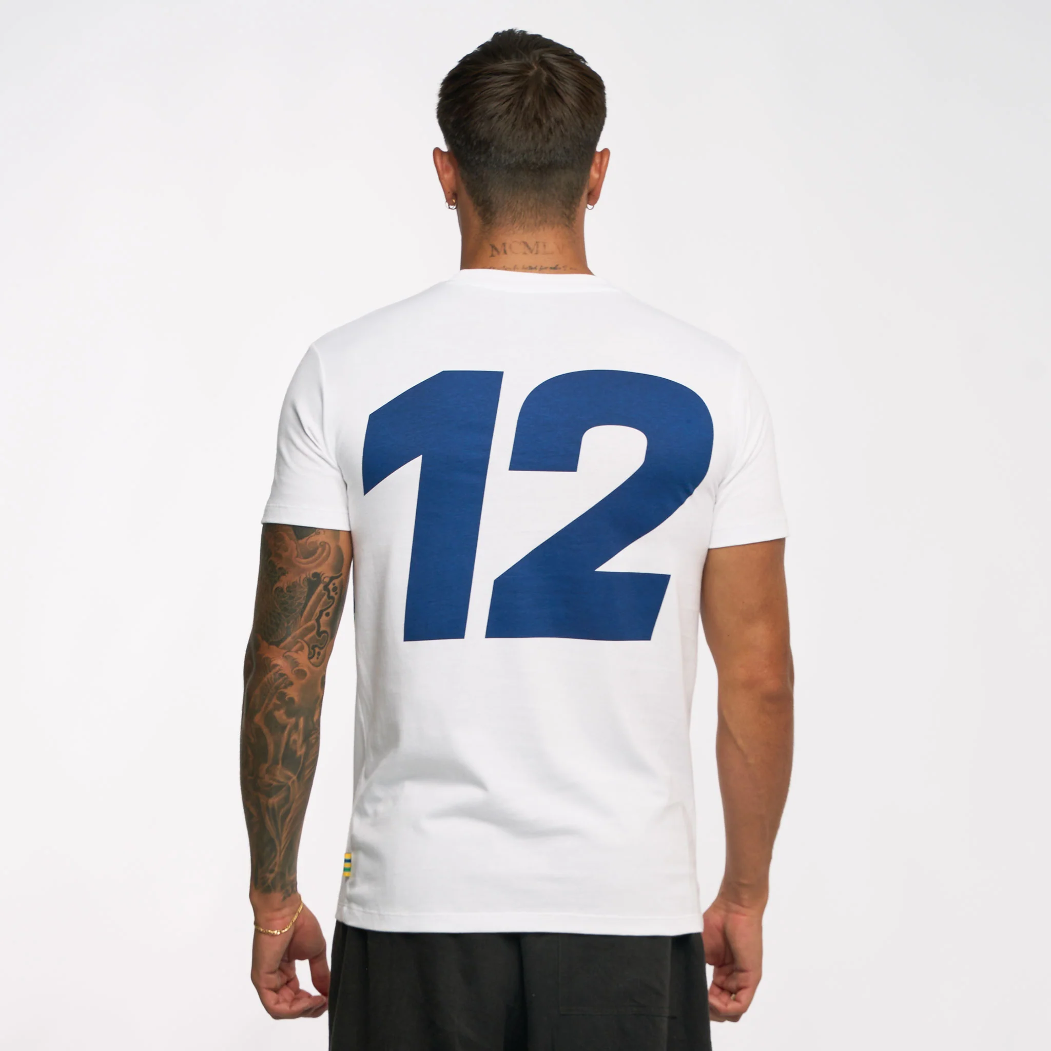 Ayrton Senna Unisex Retro Stripe T-Shirt - White - Image 3
