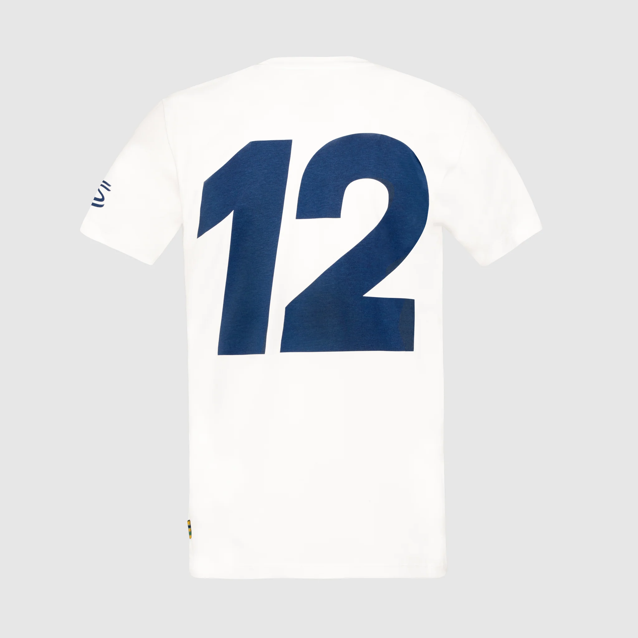 Ayrton Senna Unisex Retro Stripe T-Shirt - White - Image 9