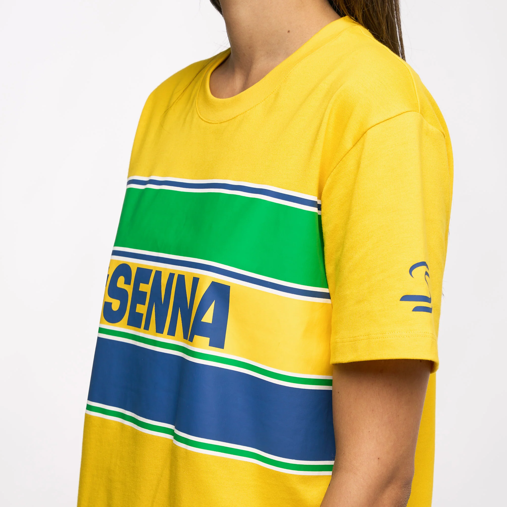 Ayrton Senna Men's Retro Stripe T-Shirt - Yellow - Image 4