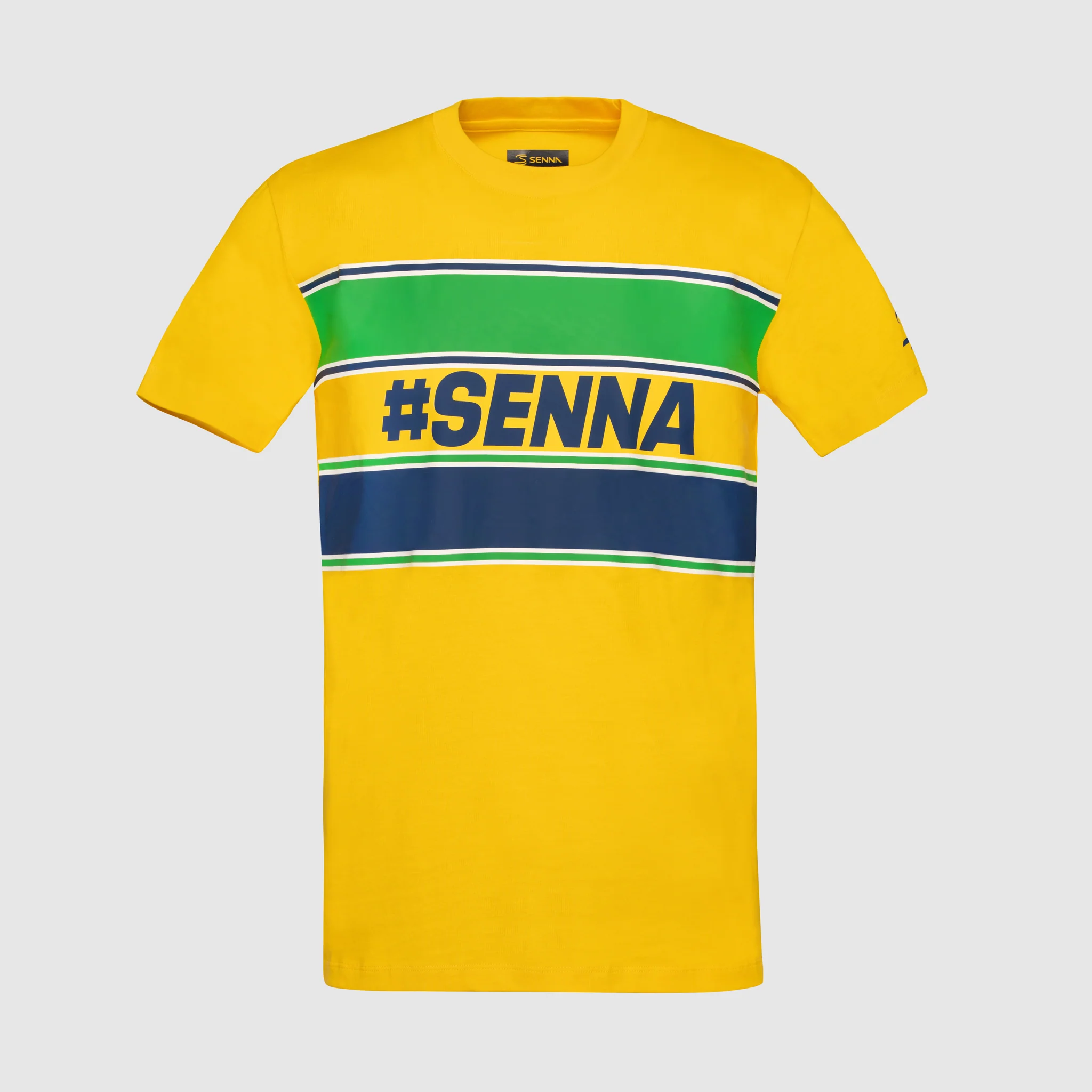 Ayrton Senna Men's Retro Stripe T-Shirt - Yellow - Image 6