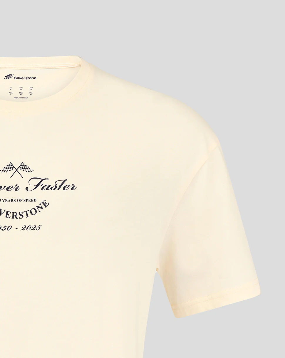 Silverstone Unisex 75 Years Forever Faster Oversized T-Shirt - Egret - Image 3