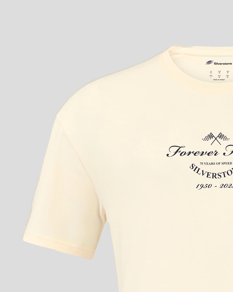 Silverstone Unisex 75 Years Forever Faster Oversized T-Shirt - Egret - Image 4