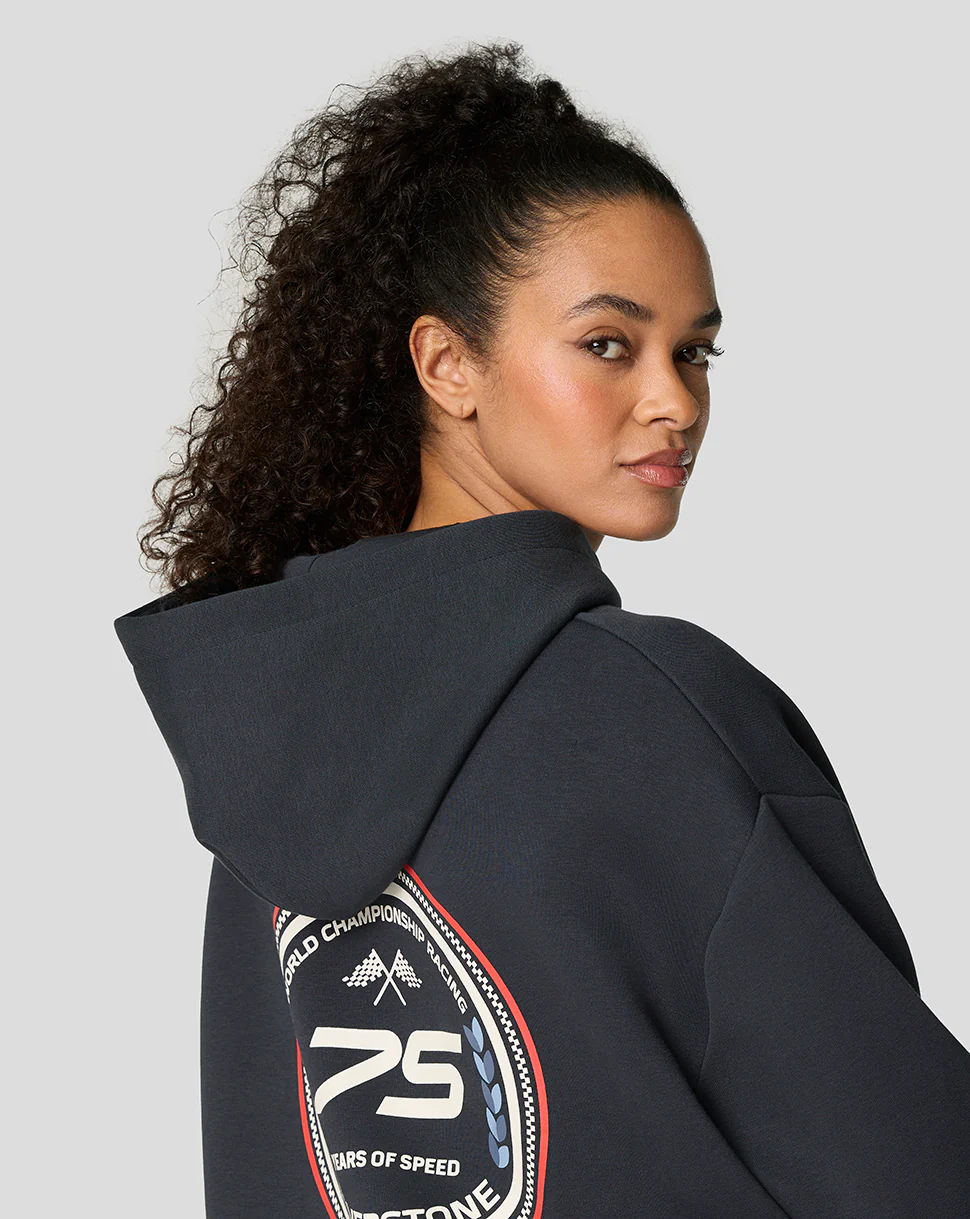 Silverstone Unisex 75 Years Oversized Hoodie - Dark Navy - Image 7
