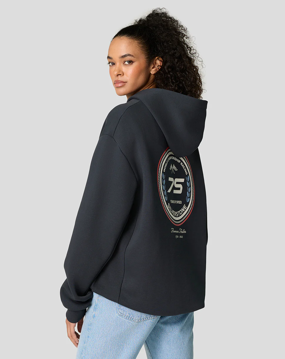 Silverstone Unisex 75 Years Oversized Hoodie - Dark Navy - Image 8