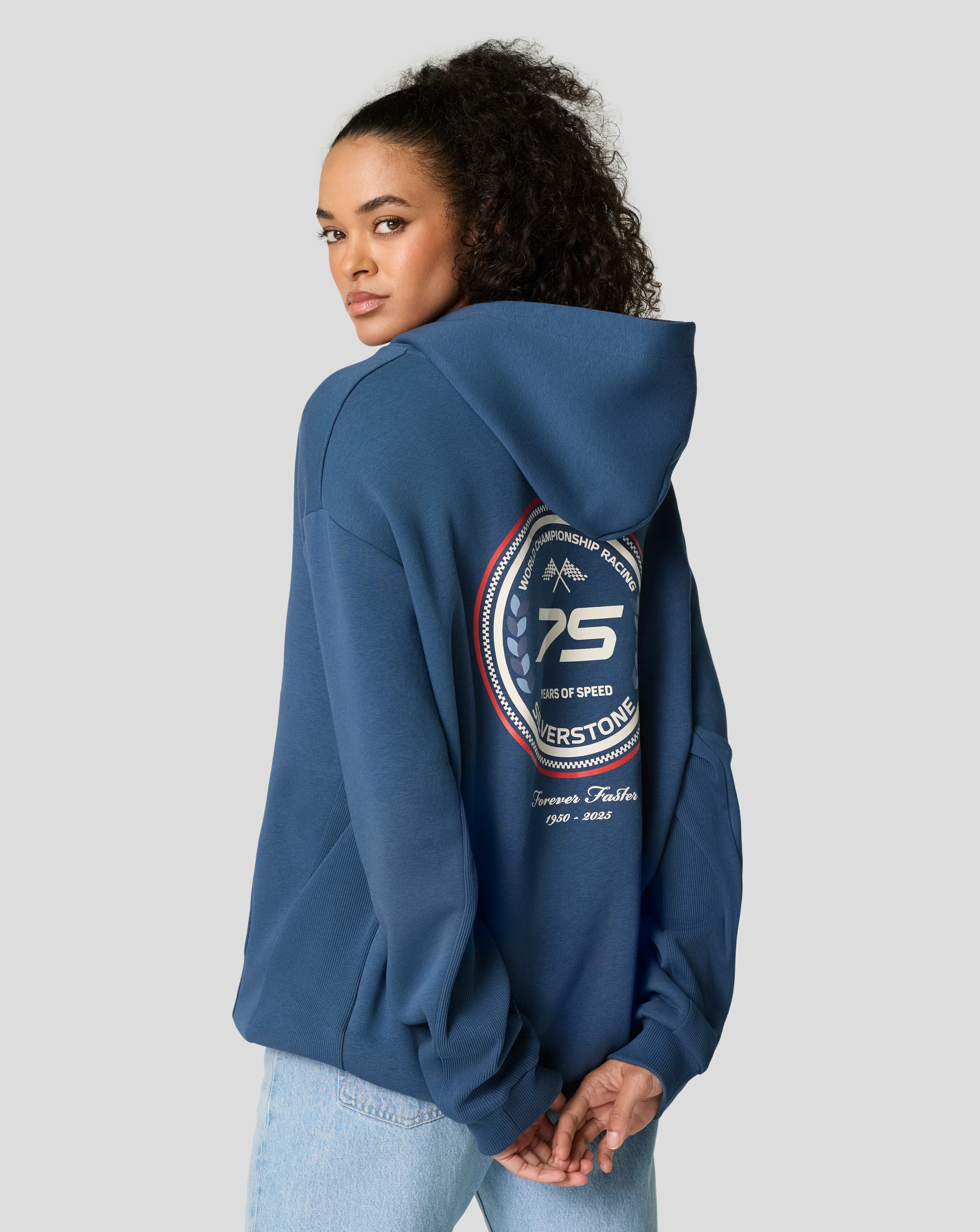 Silverstone Unisex 75 Years Oversized Hoodie - Sargasso Sea - Image 8