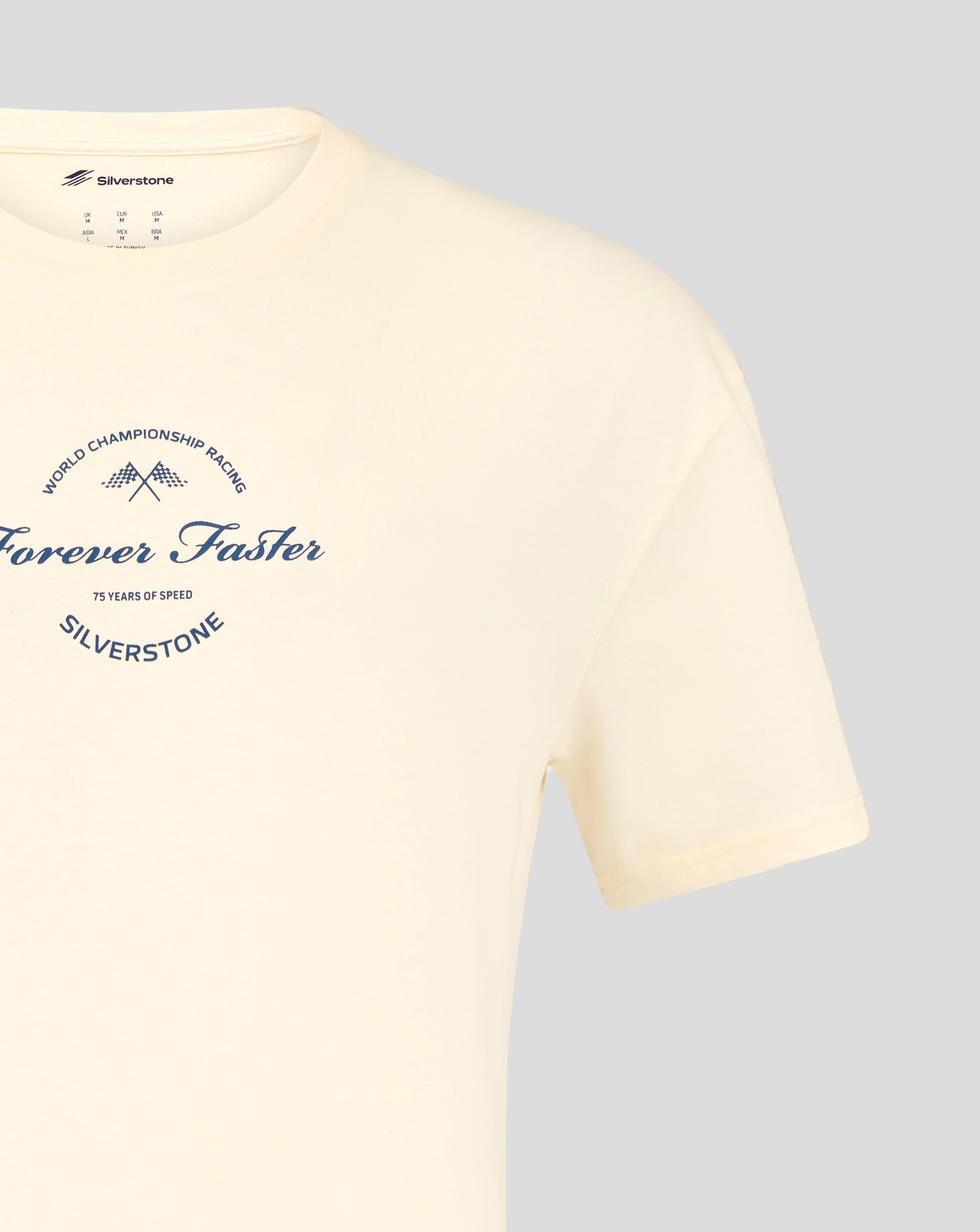 Silverstone Unisex 75 Years Oversized T-Shirt - Egret - Image 3