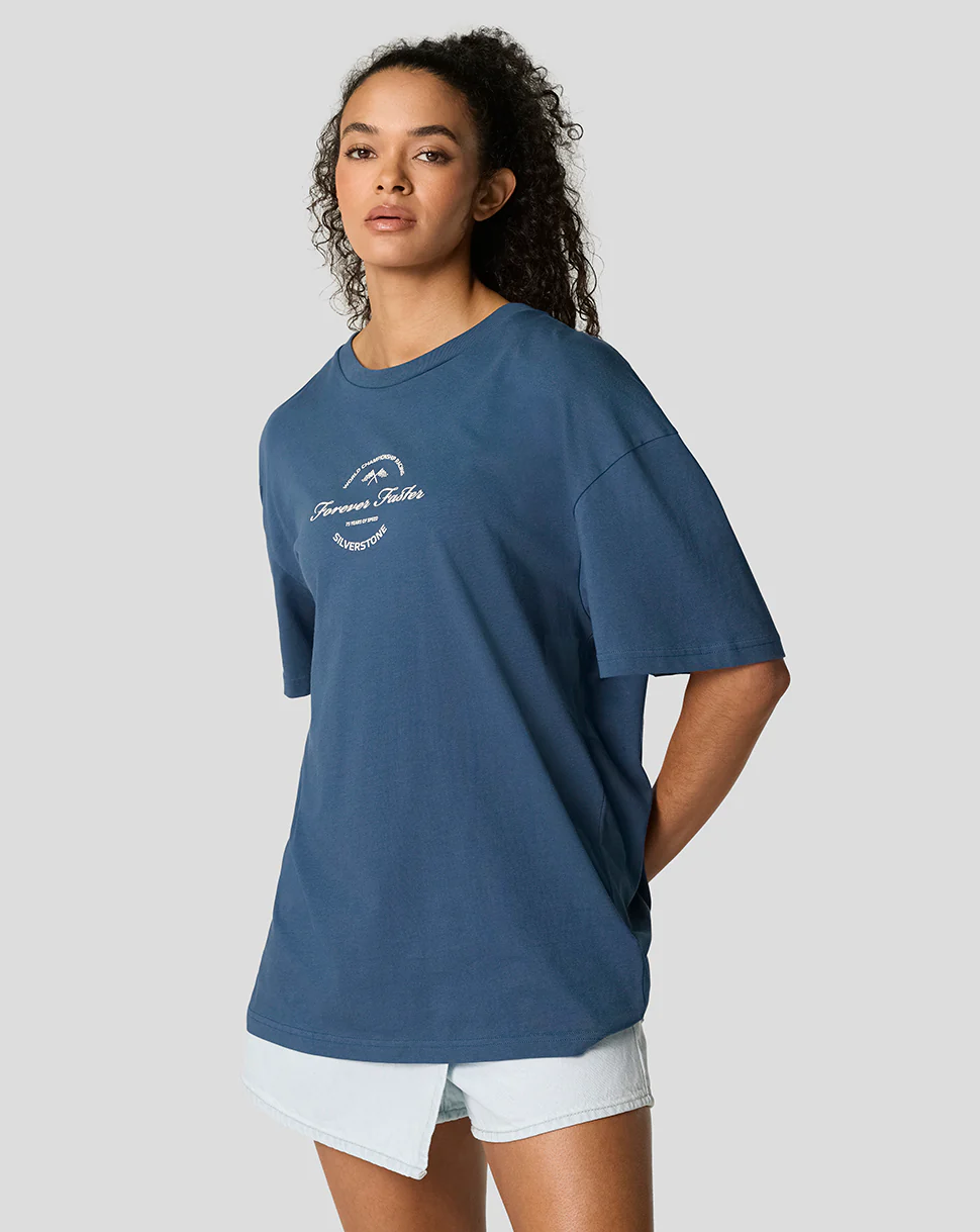 Silverstone Unisex 75 Years Oversized T-Shirt - Sargasso - Image 10