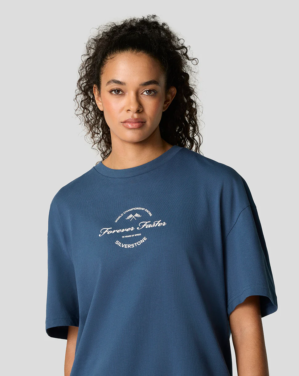 Silverstone Unisex 75 Years Oversized T-Shirt - Sargasso - Image 6