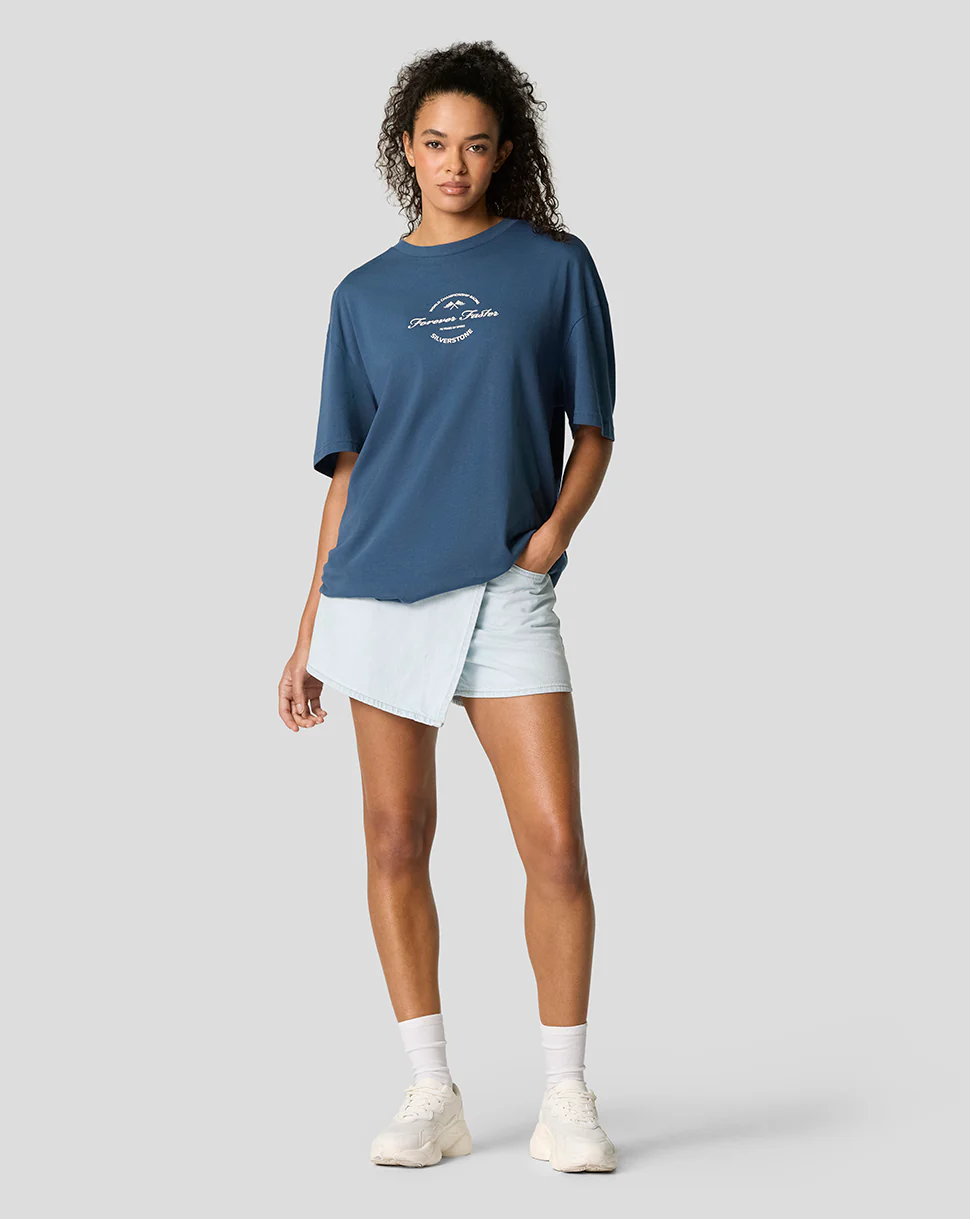 Silverstone Unisex 75 Years Oversized T-Shirt - Sargasso - Image 9