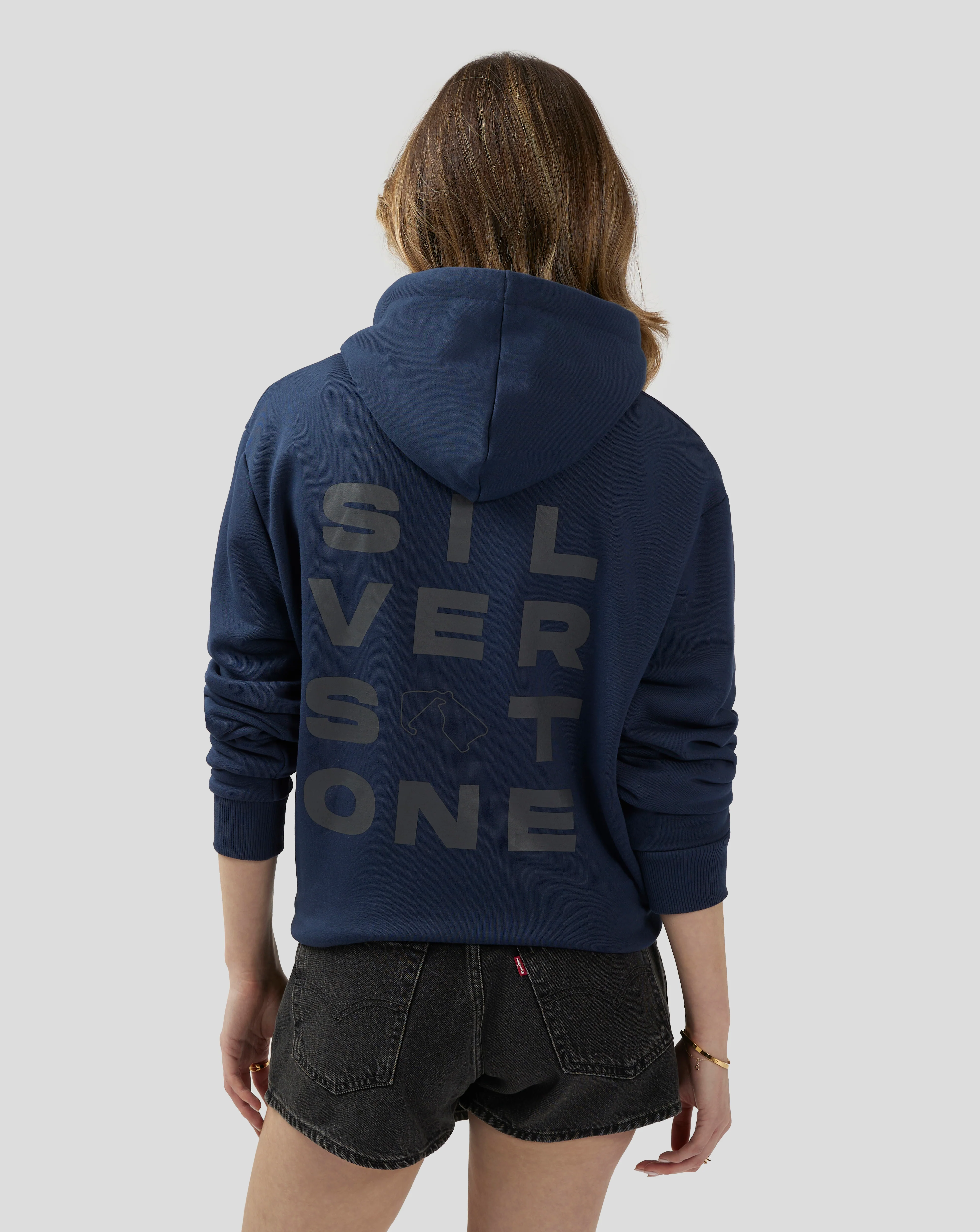 Unisex Silverstone Core Graphic Hoodie - Black Iris - Image 4