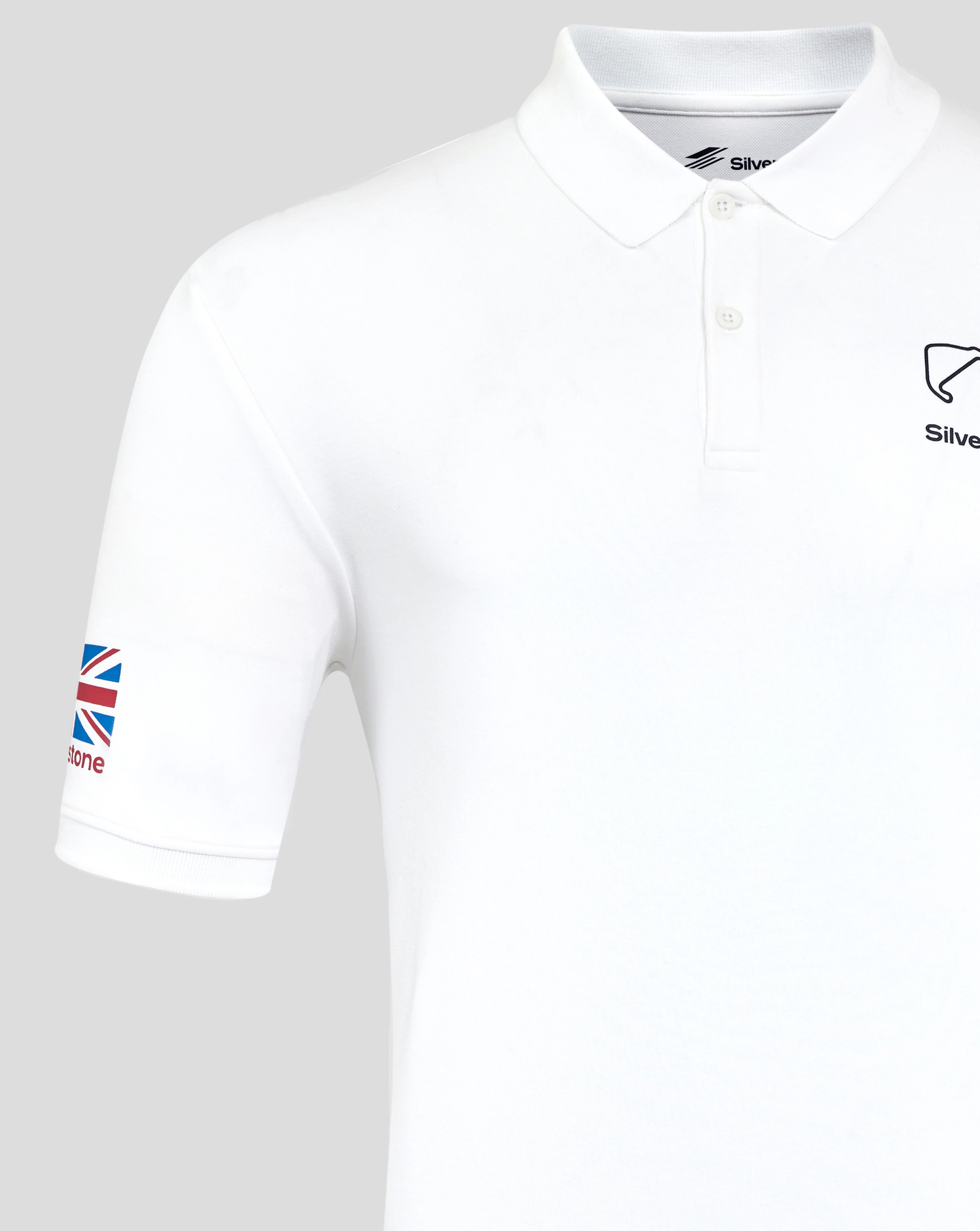 Silverstone Unisex Core Polo Shirt - White - Image 4