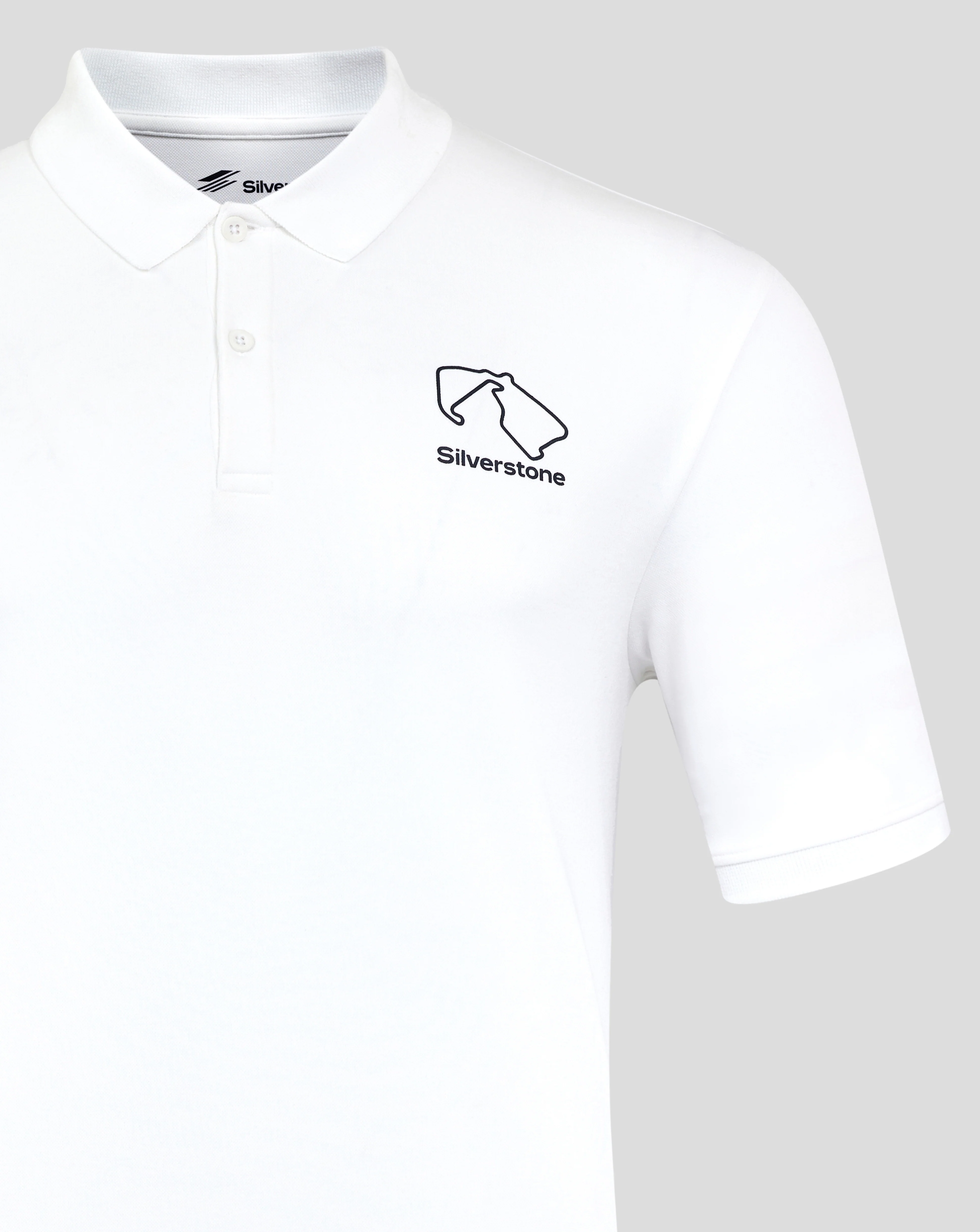 Silverstone Unisex Core Polo Shirt - White - Image 5