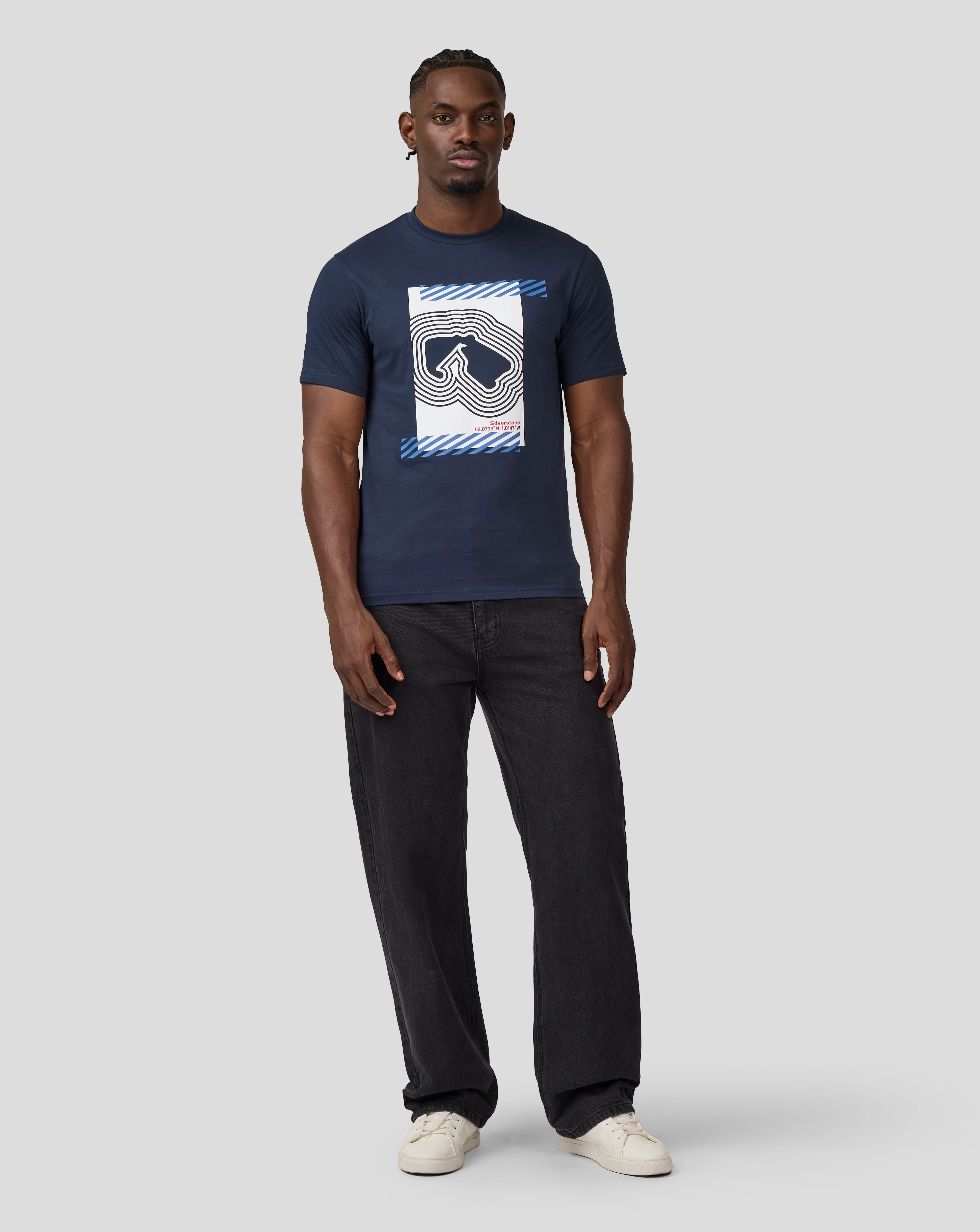 Silverstone Unisex Core Track Graphic T-Shirt - Black Iris - Image 8