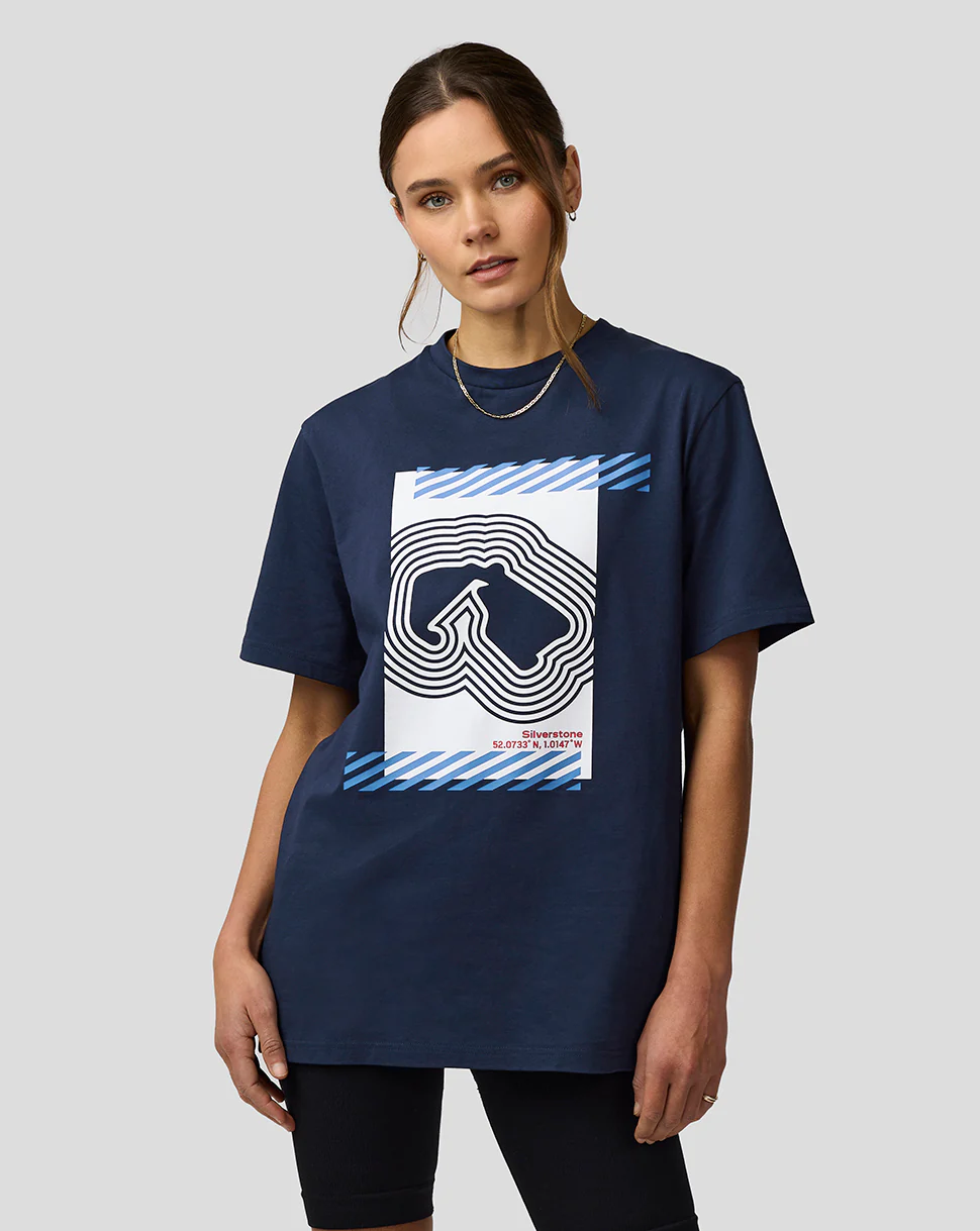 Silverstone Unisex Core Track Graphic T-Shirt - Black Iris - Image 9