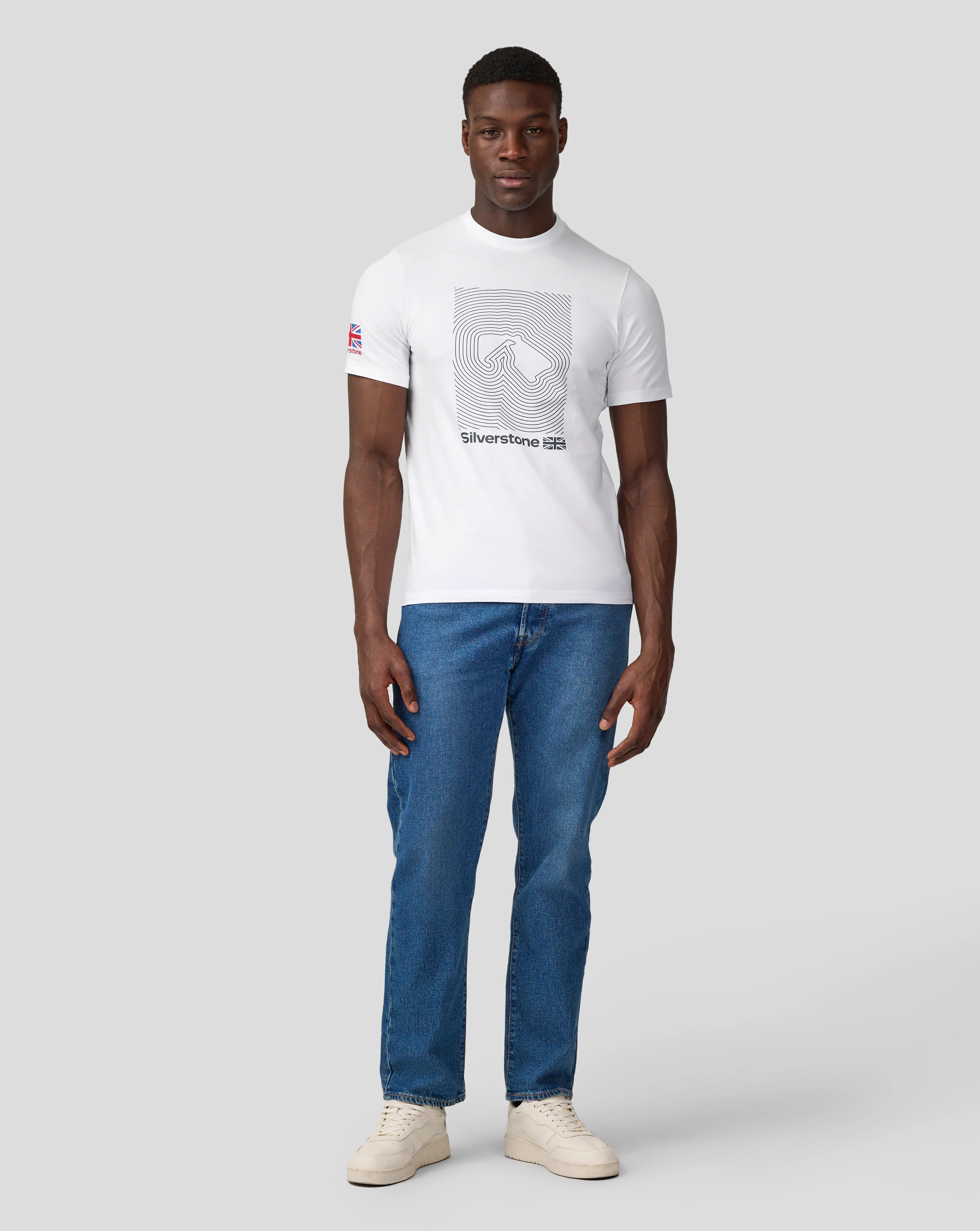 Silverstone Unisex Core T-Shirt - White & Grey - Image 10