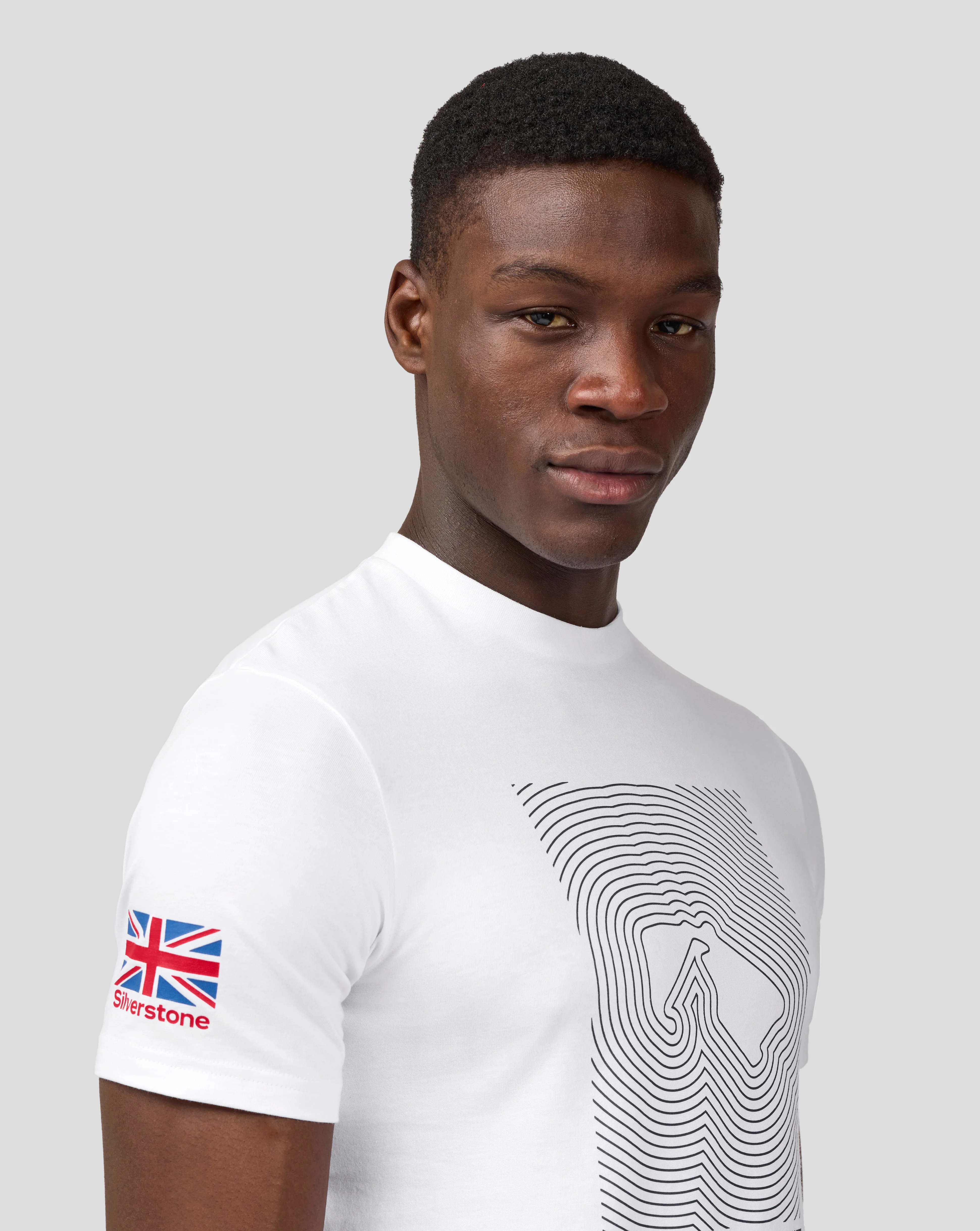 Silverstone Unisex Core T-Shirt - White & Grey - Image 15