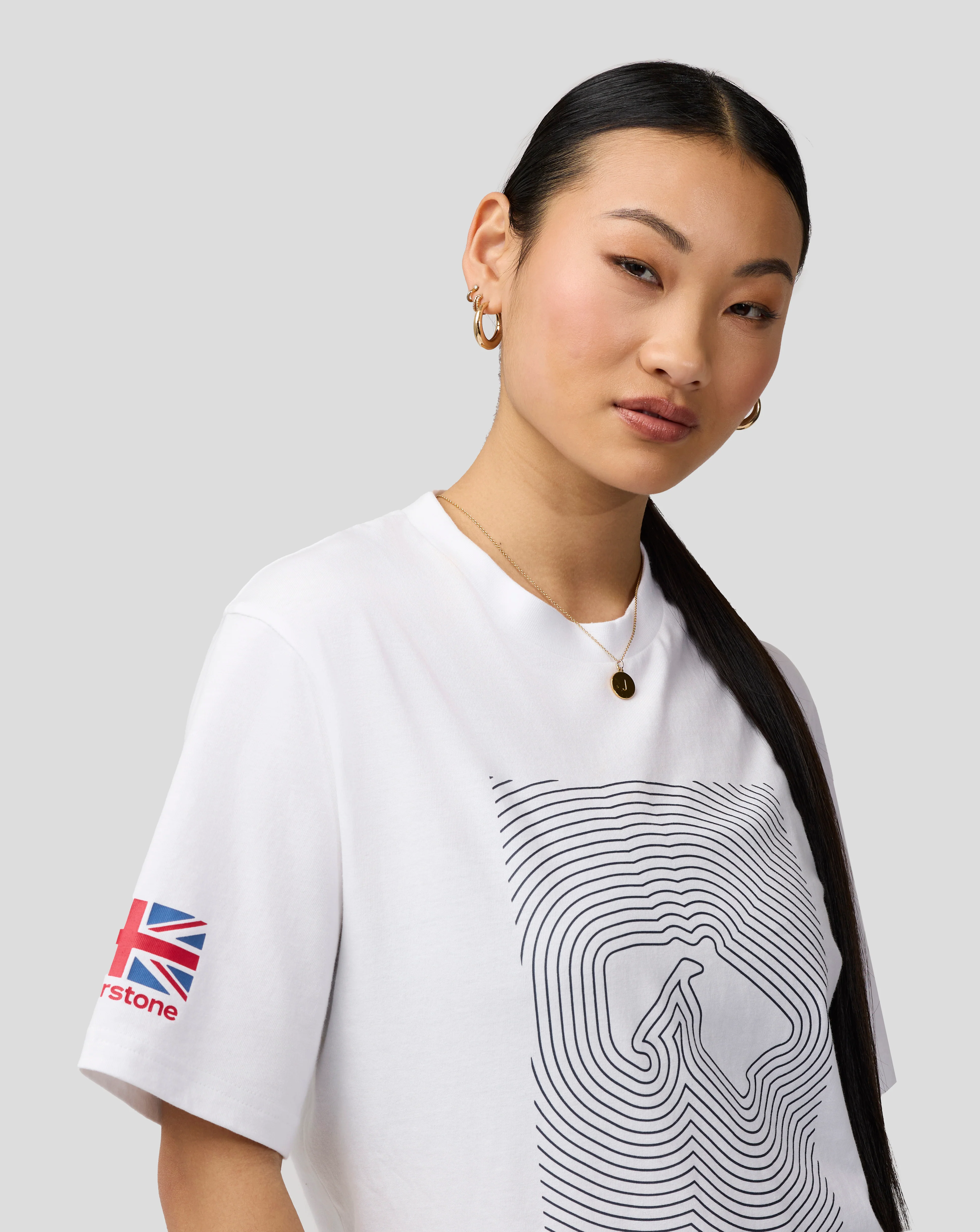 Silverstone Unisex Core T-Shirt - White & Grey - Image 16