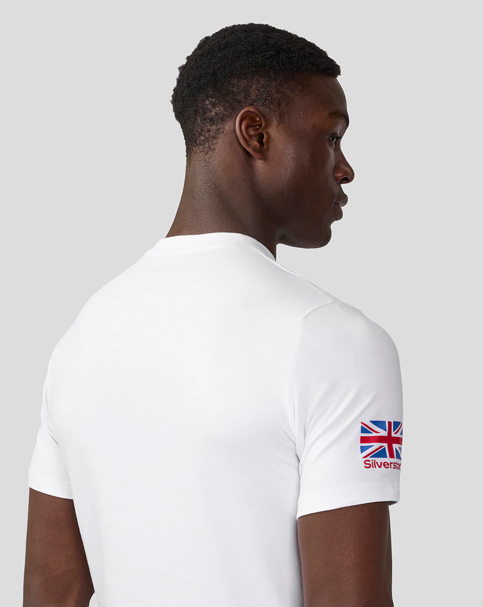 Silverstone Unisex Core T-Shirt - White & Grey - Image 7