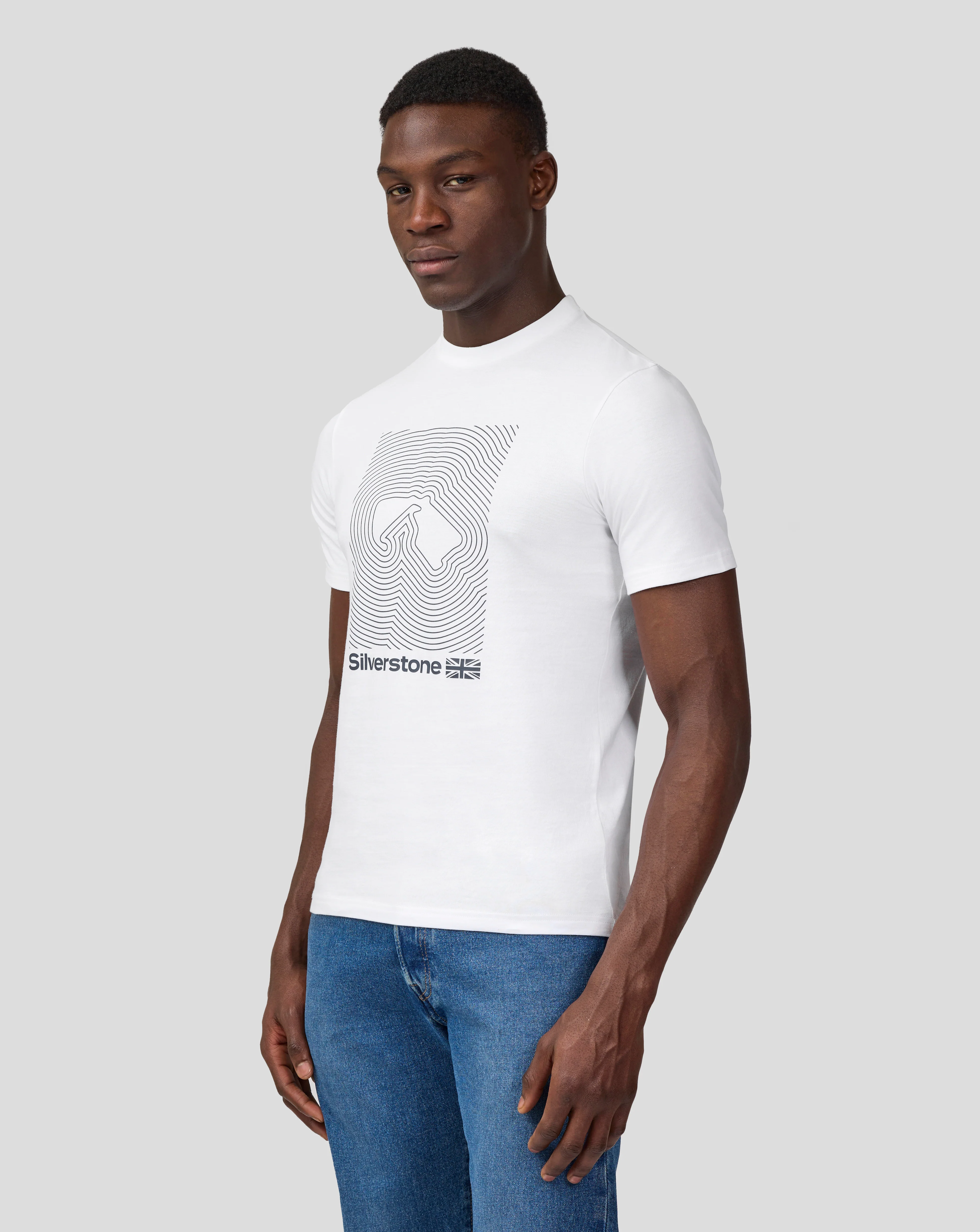 Silverstone Unisex Core T-Shirt - White & Grey - Image 8