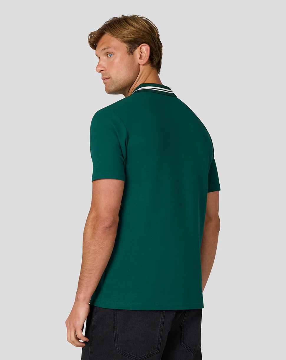 Silverstone x Castore Heritage Polo - Rainforest - Image 2