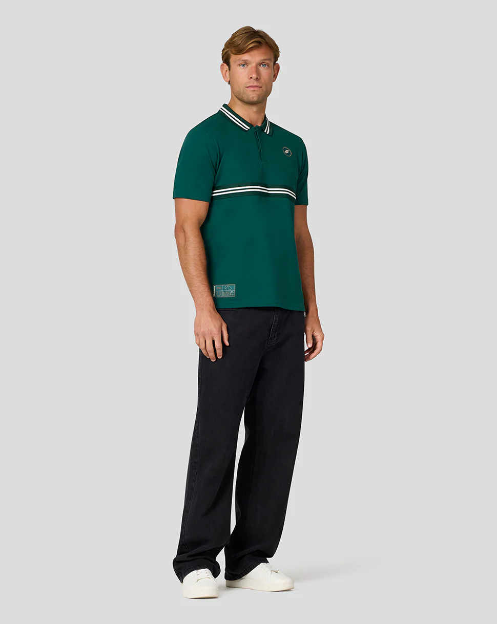 Silverstone x Castore Heritage Polo - Rainforest - Image 3