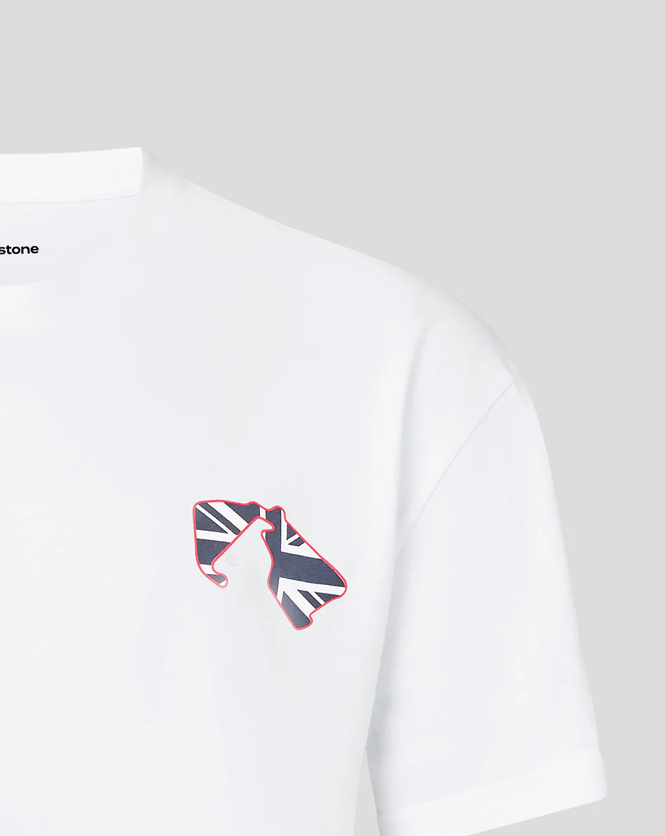 Silverstone Unisex British Injection Linear Back T-Shirt - White - Image 4