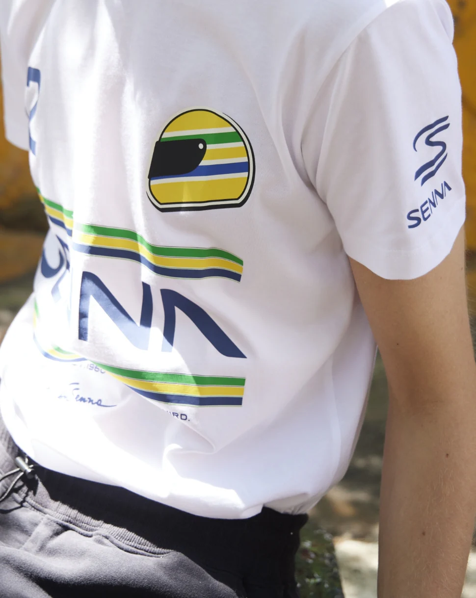 Unisex Senna 12 Stripe T-Shirt  - White - Image 5