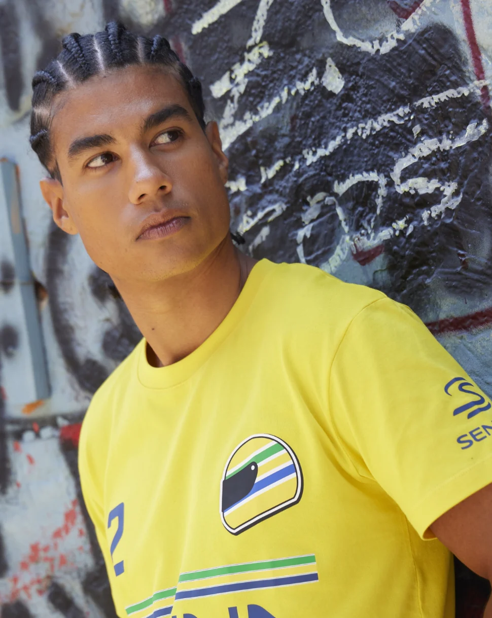 Unisex Senna 12 Stripe T-Shirt - Yellow - Image 4