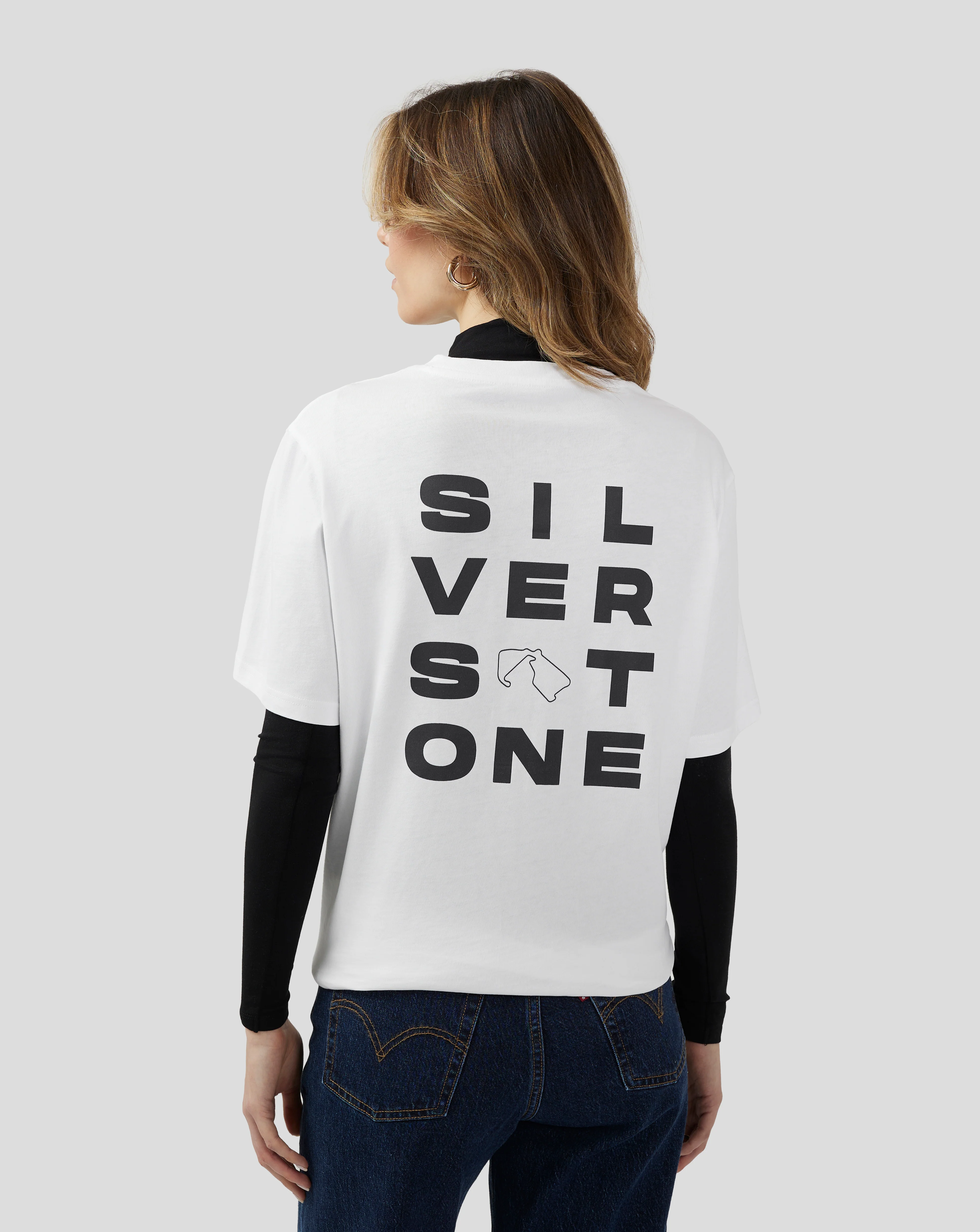 Unisex Silverstone Core Graphic T-Shirt - Brilliant White - Image 4