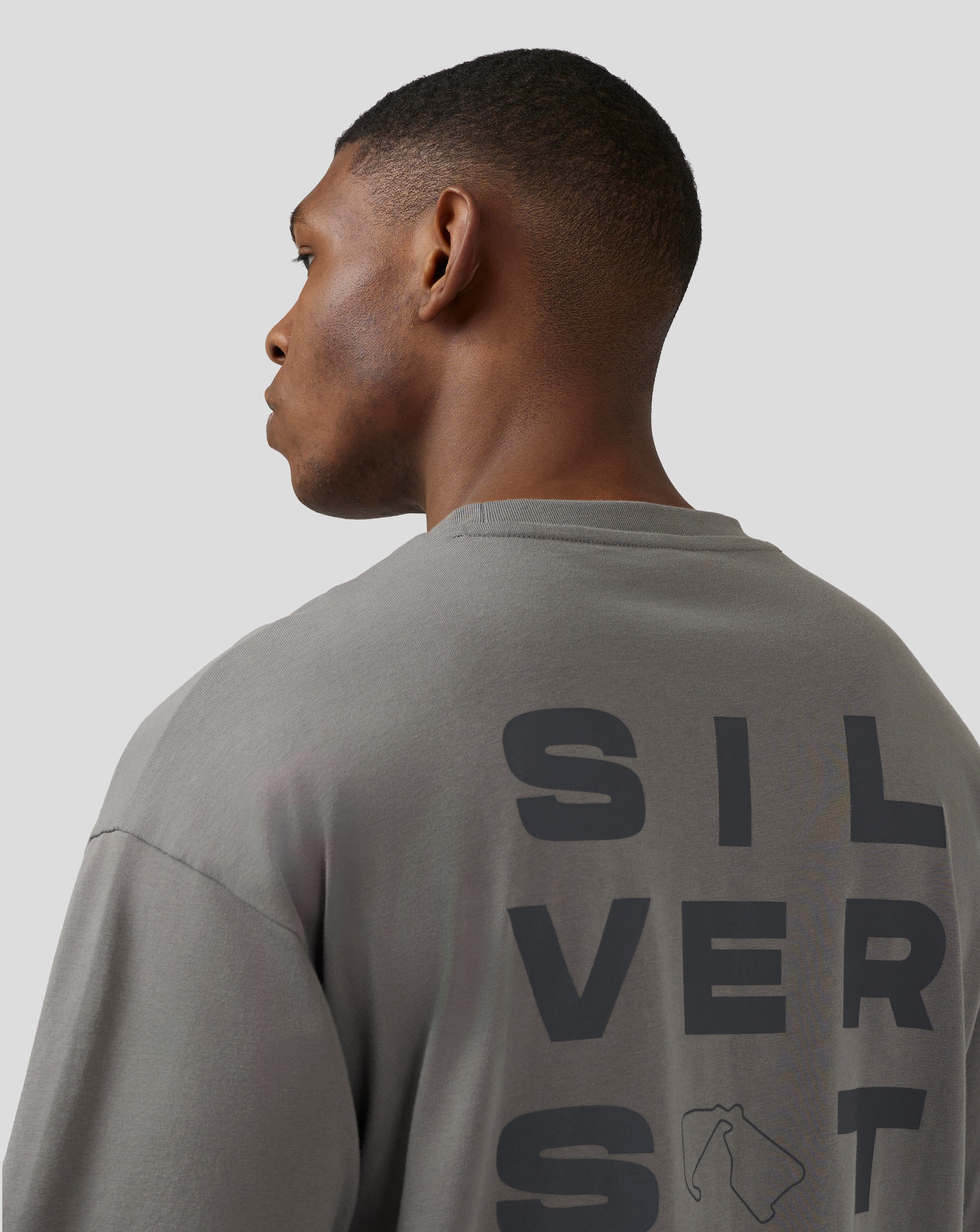 Unisex Silverstone Core Oversized T-Shirt - Charcoal Grey - Image 7