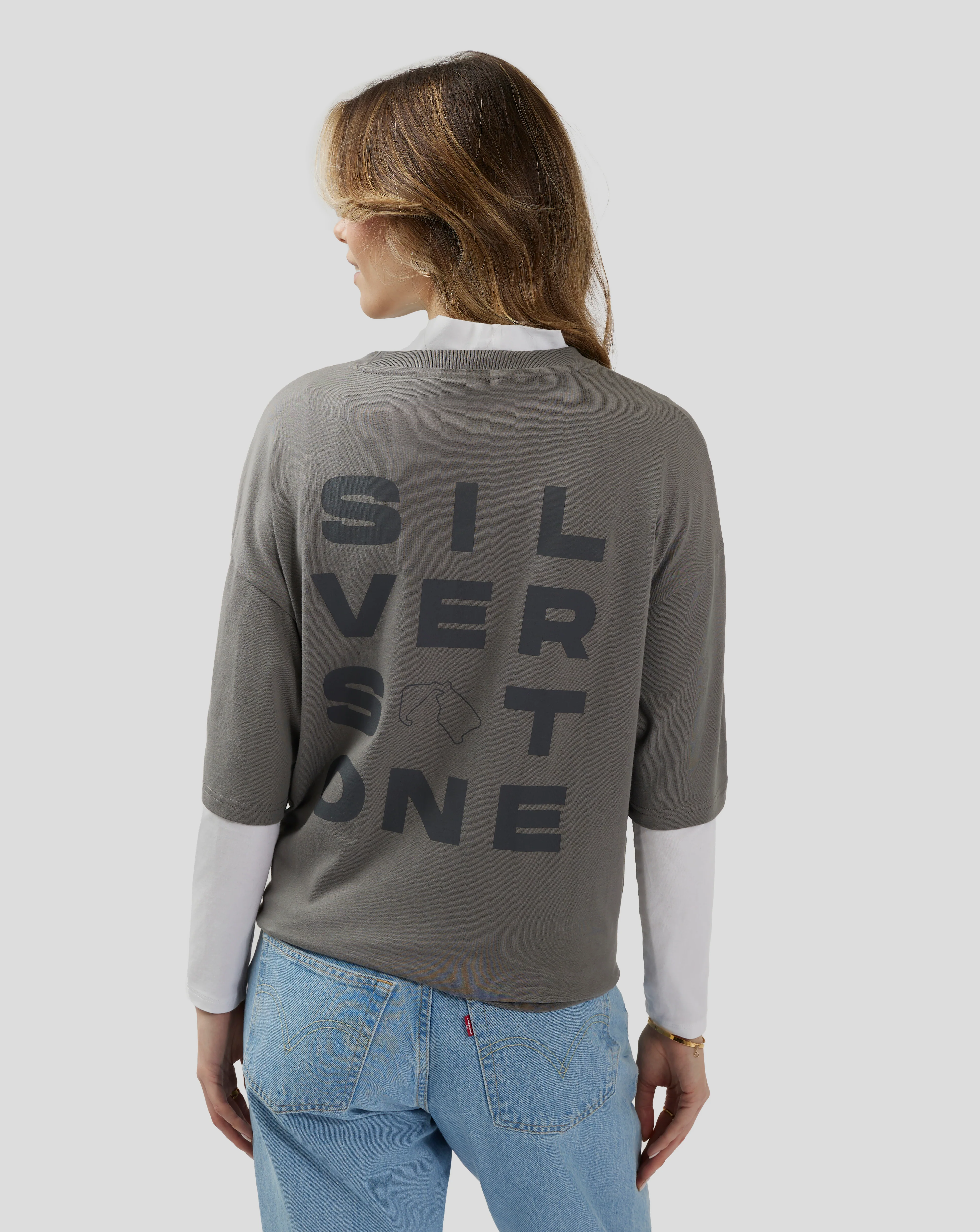 Unisex Silverstone Core Oversized T-Shirt - Charcoal Grey - Image 9