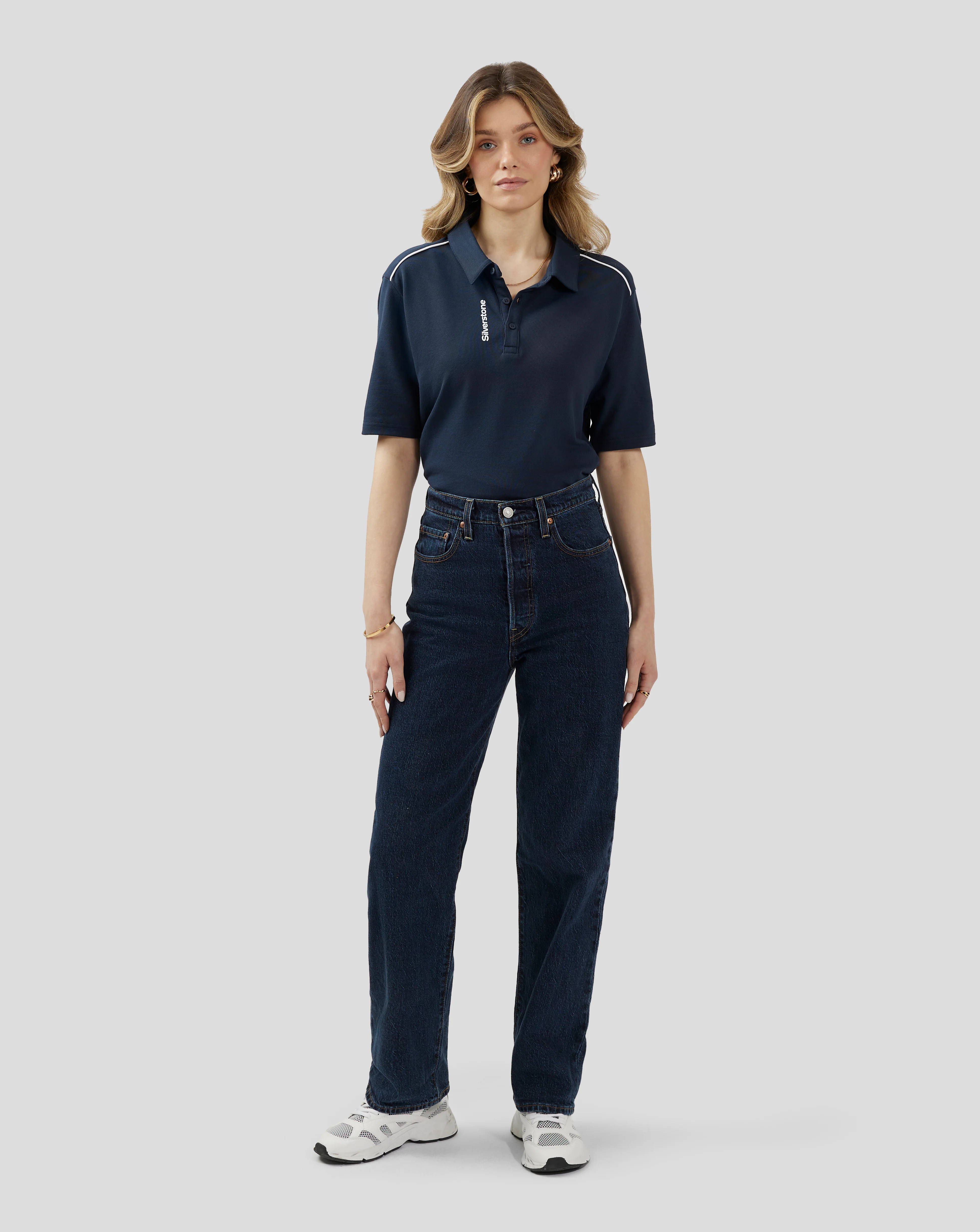 Unisex Silverstone Core Polo-Shirt - Black Iris - Image 10