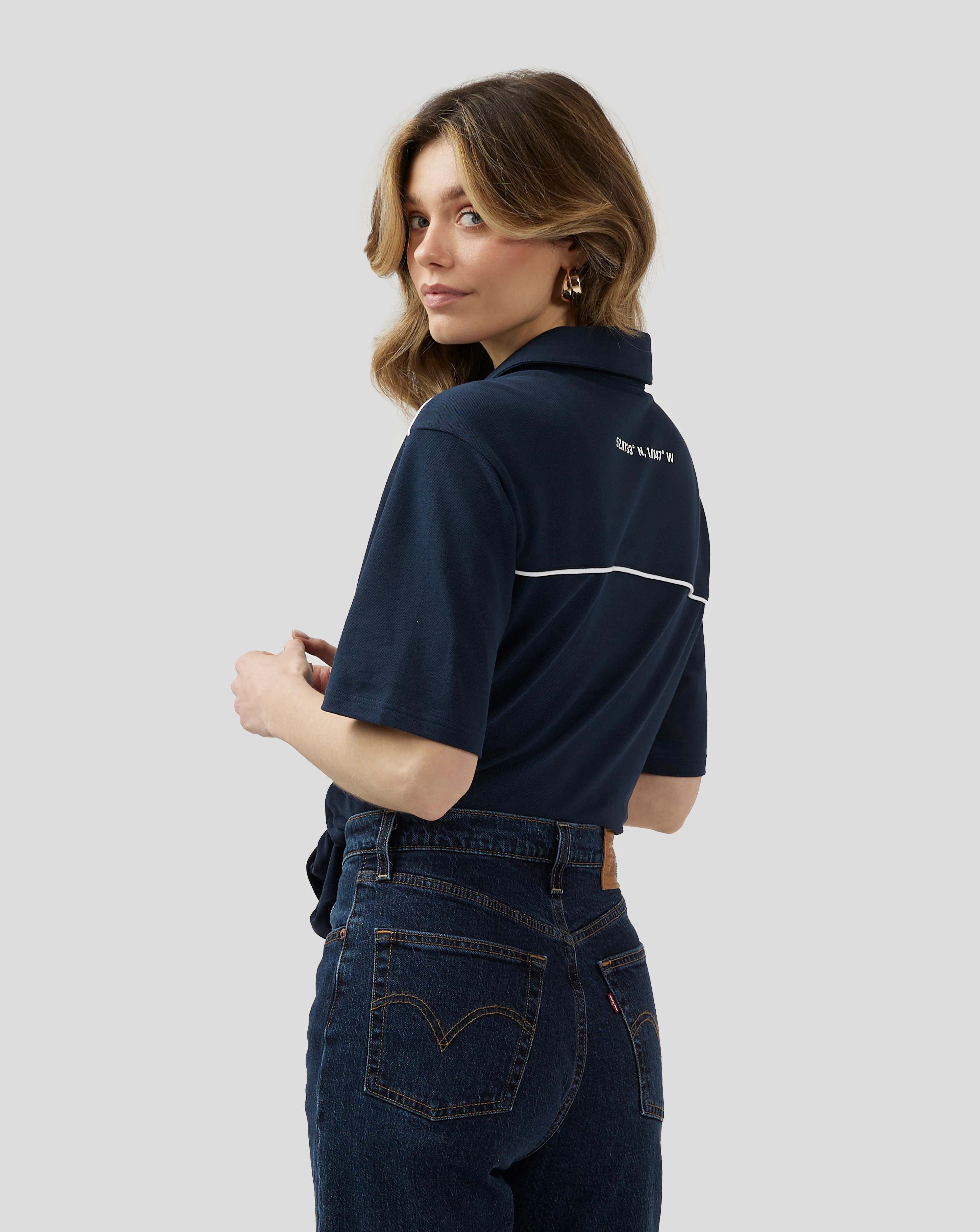 Unisex Silverstone Core Polo-Shirt - Black Iris - Image 4