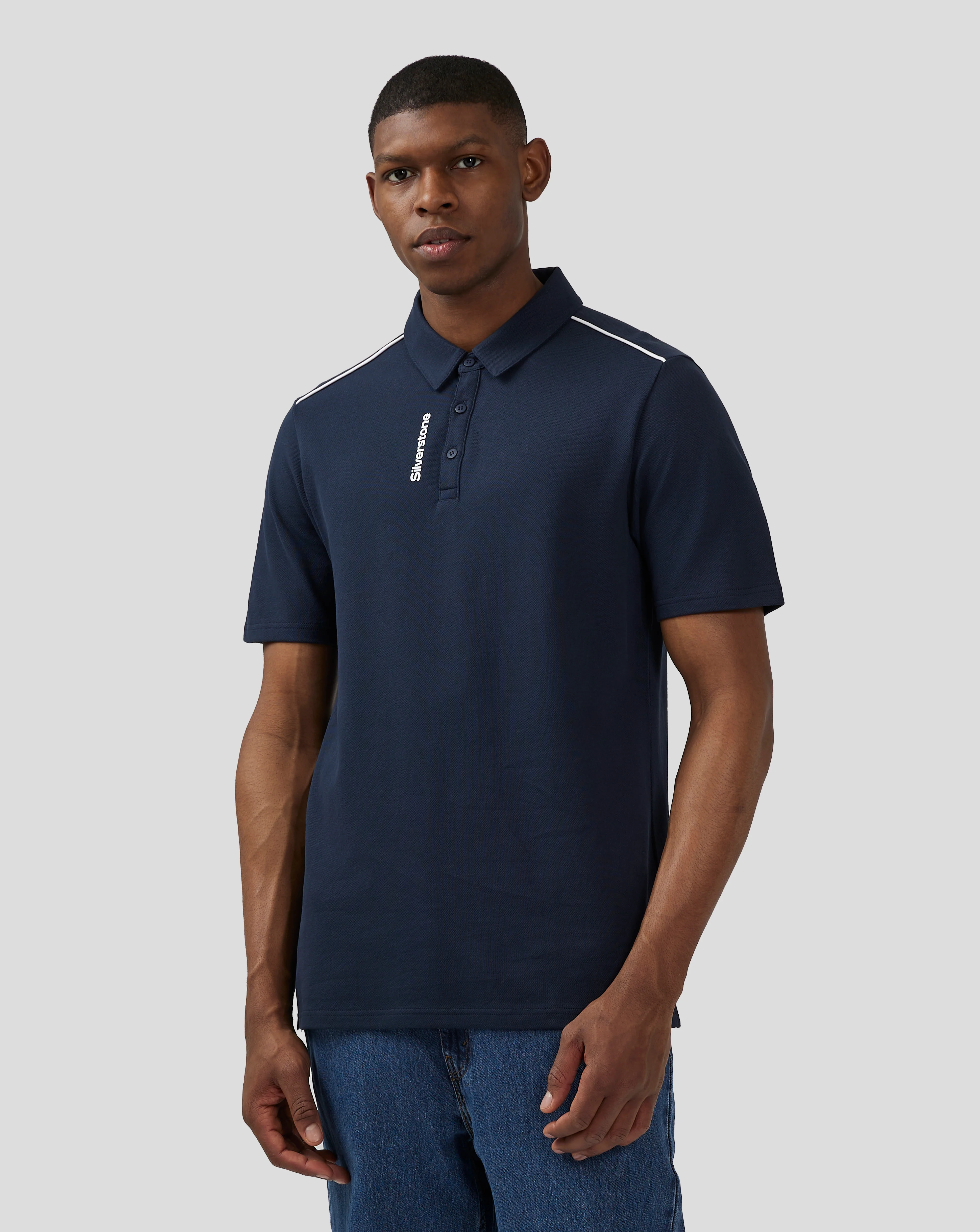 Unisex Silverstone Core Polo-Shirt - Black Iris - Image 5