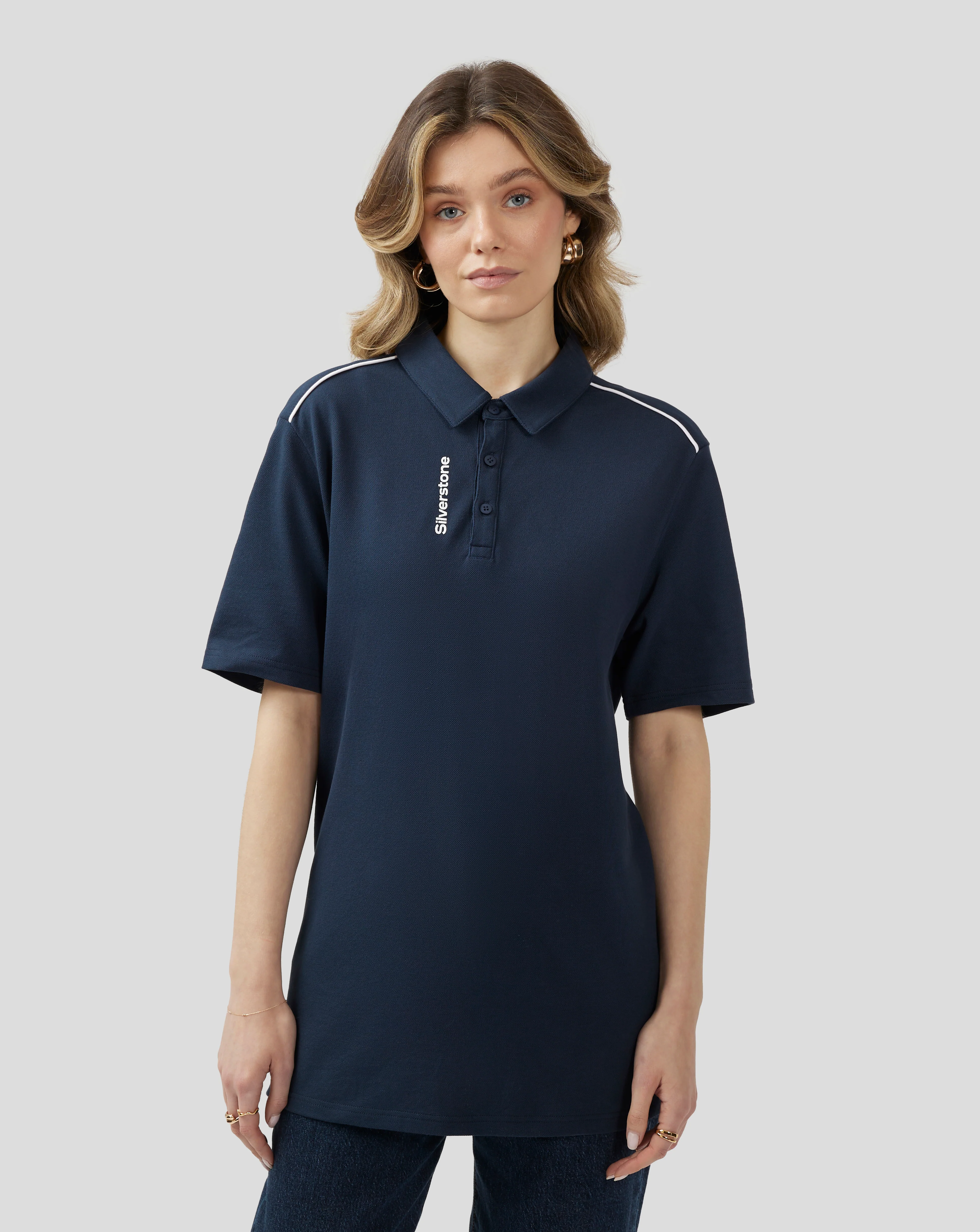 Unisex Silverstone Core Polo-Shirt - Black Iris - Image 9