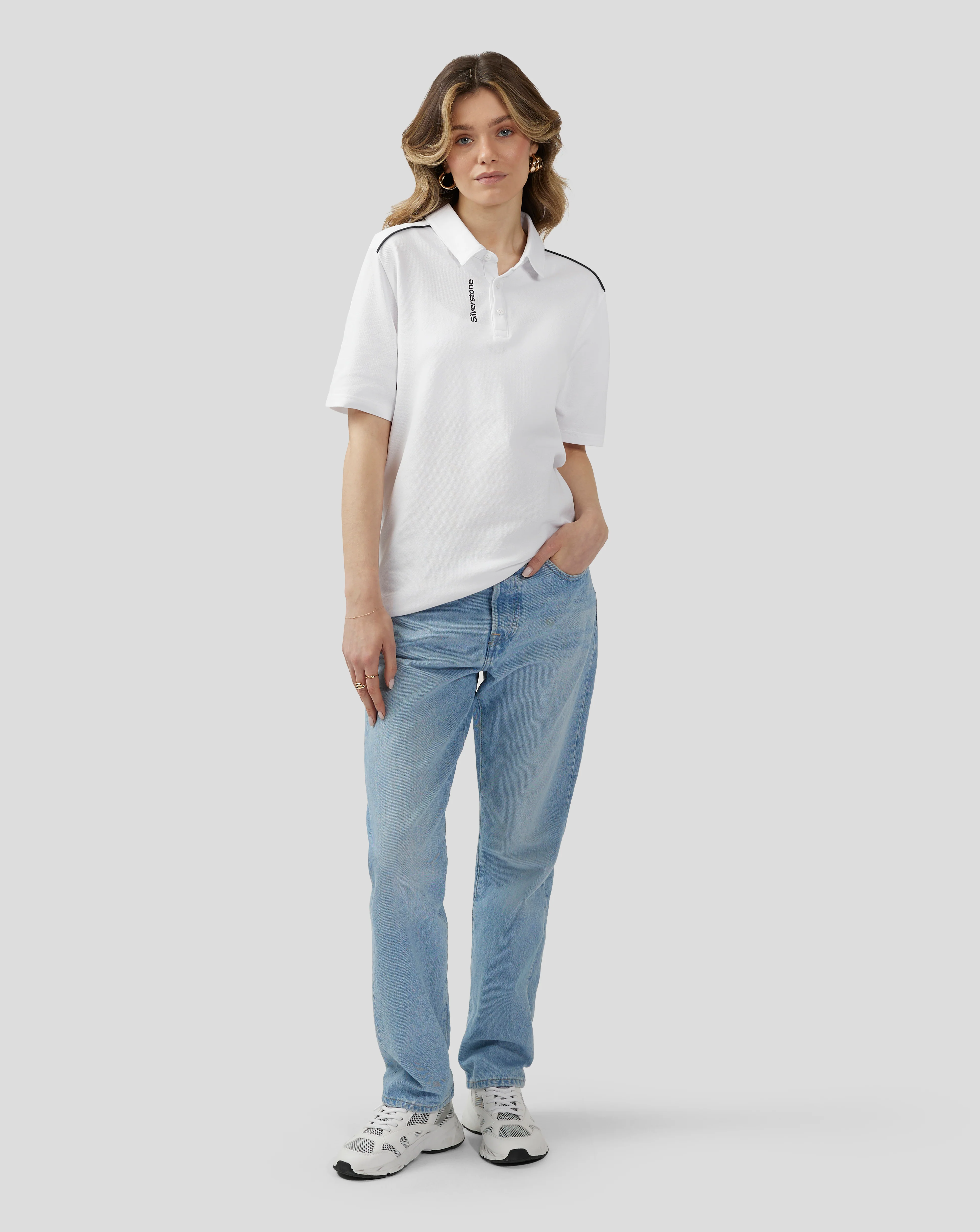 Unisex Silverstone Core Polo-Shirt - Brilliant White - Image 10