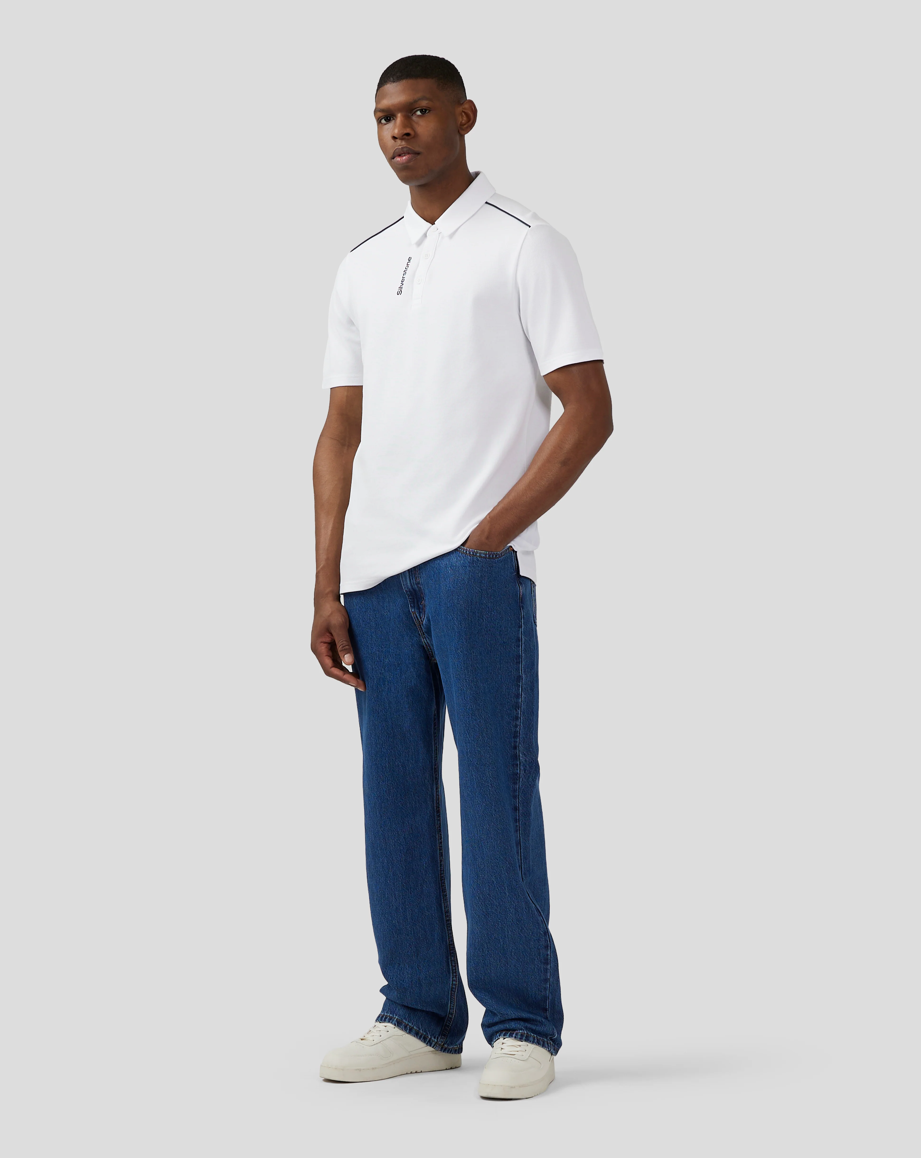 Unisex Silverstone Core Polo-Shirt - Brilliant White - Image 11