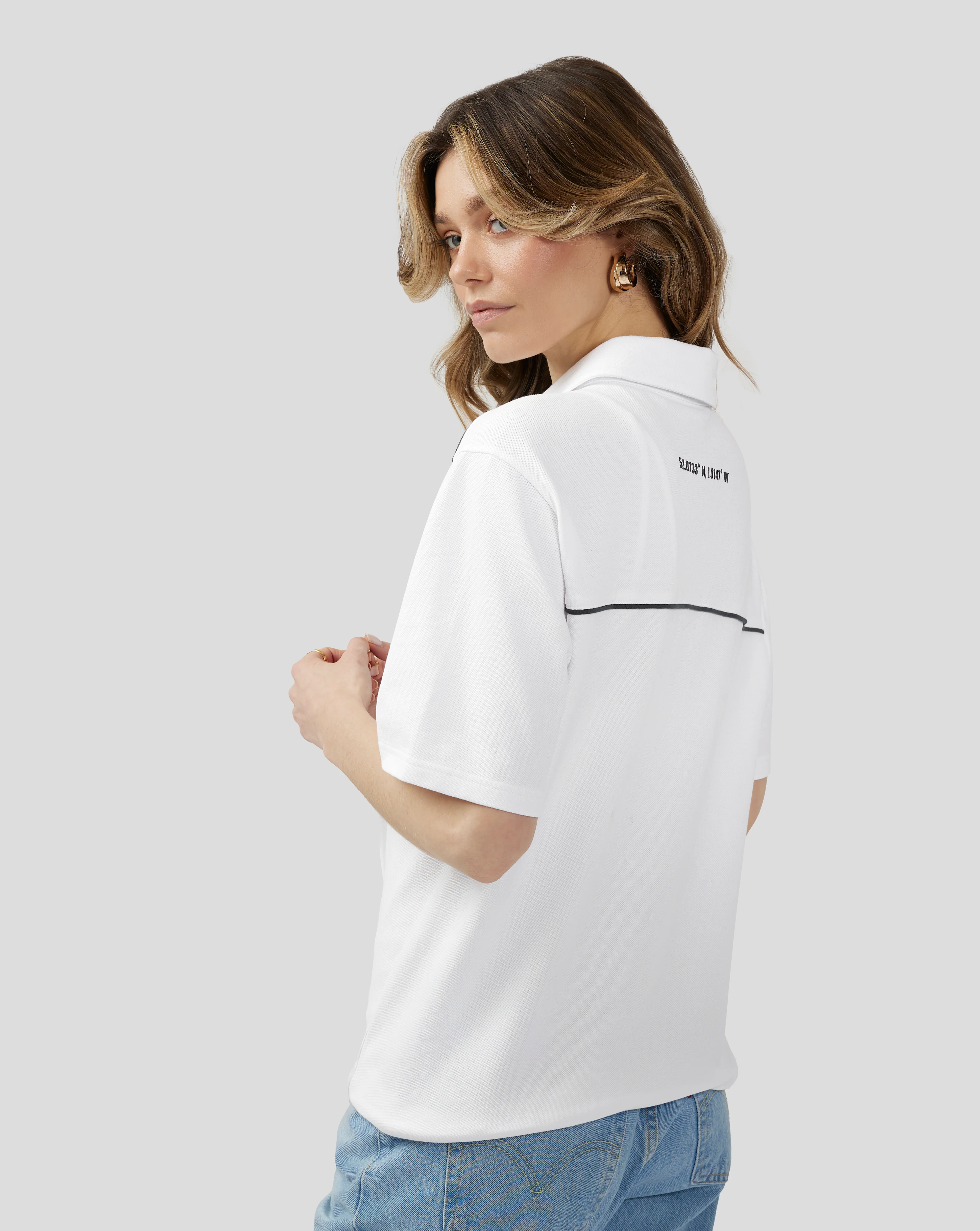 Unisex Silverstone Core Polo-Shirt - Brilliant White - Image 4